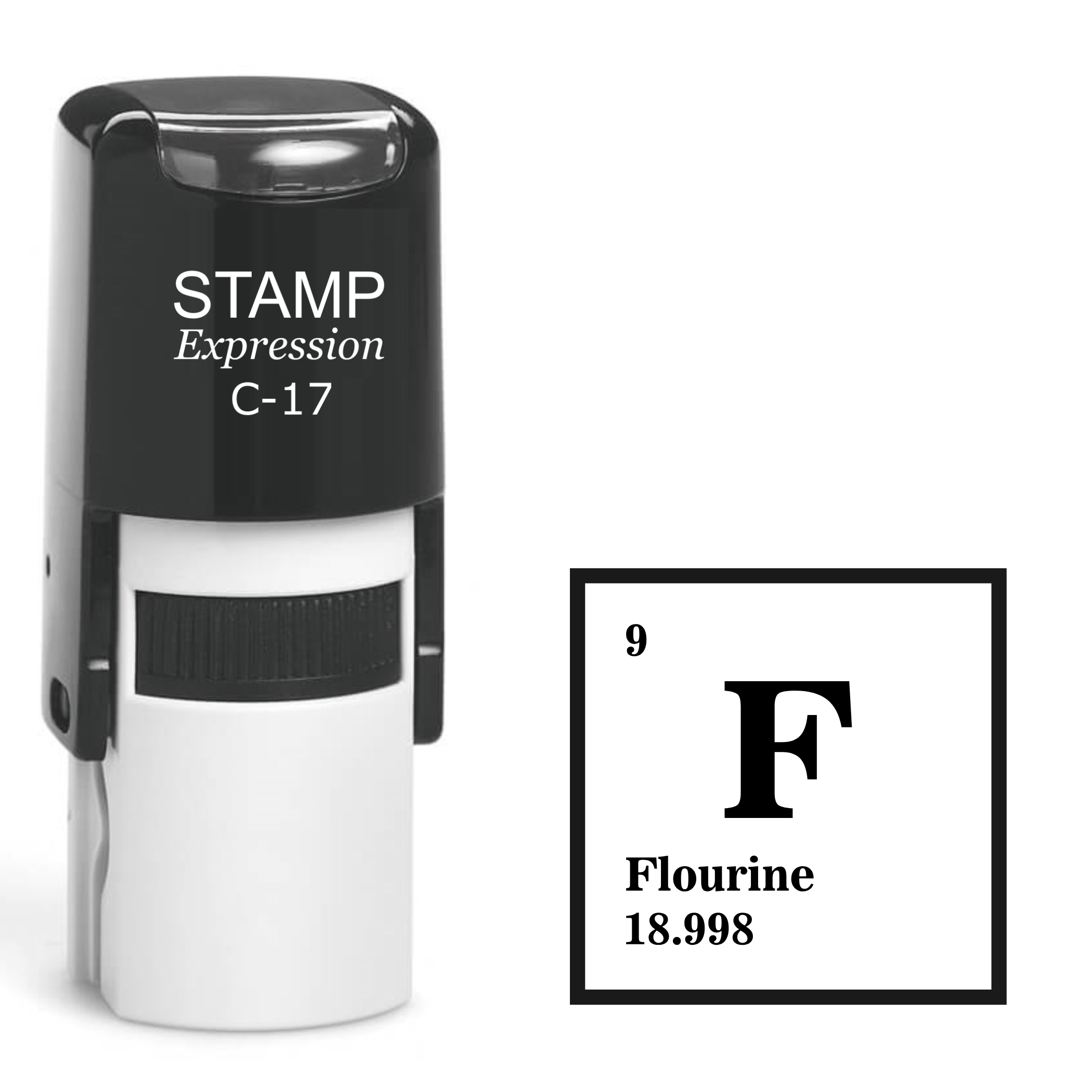 Fluorine Chemical Element Self Inking Rubber Stamp (SH-61495)