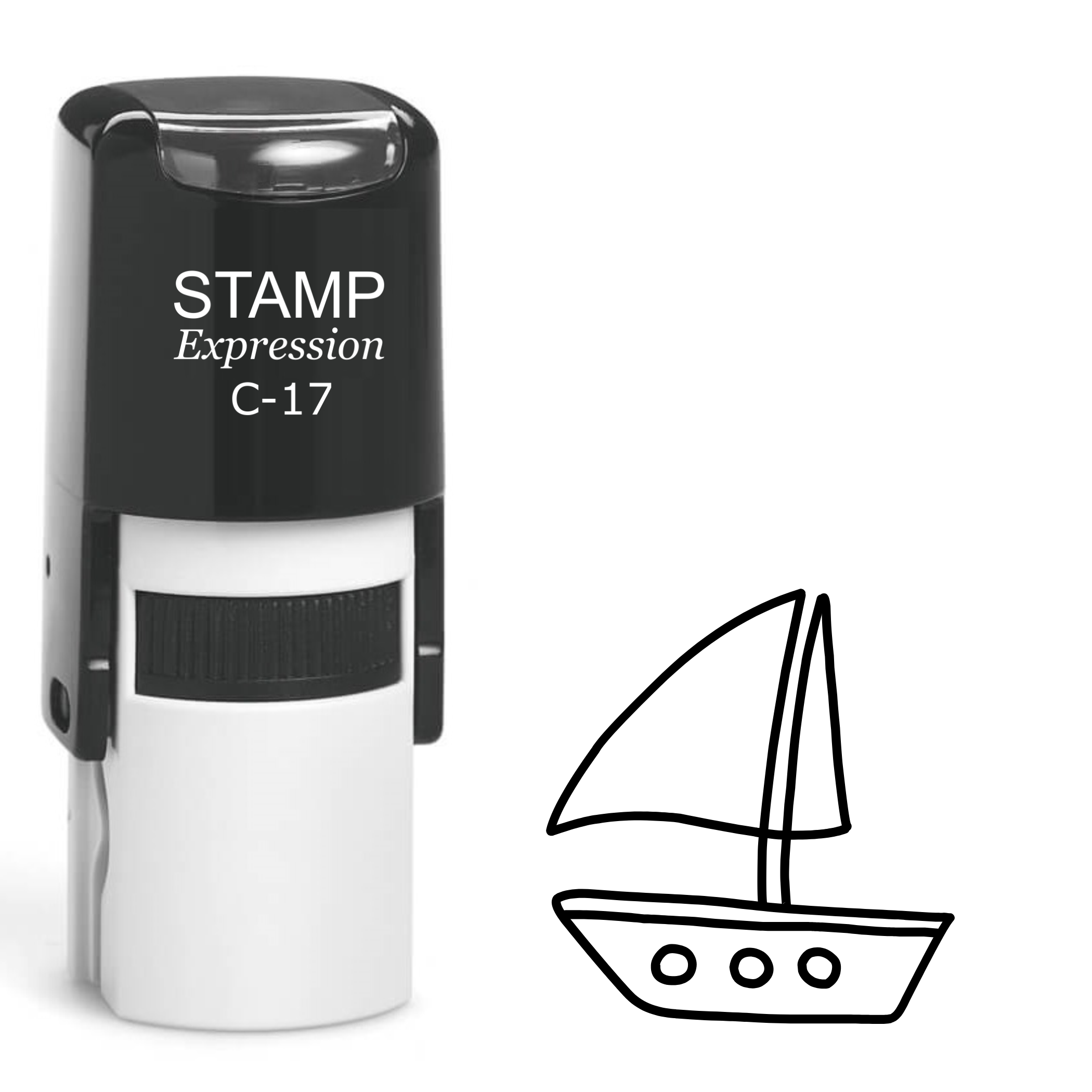 Sailboat Self Inking Rubber Stamp (SH-61510)