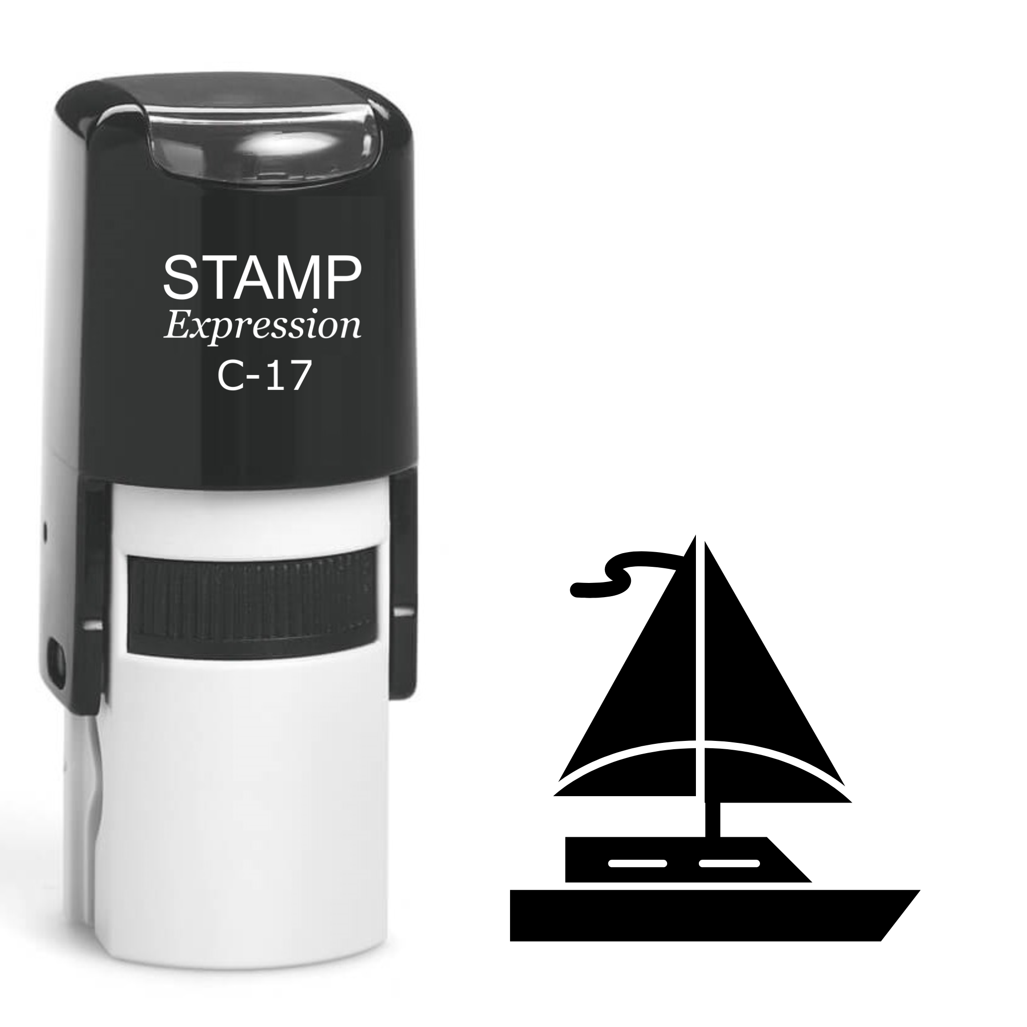 Sailboat Self Inking Rubber Stamp (SH-61521)