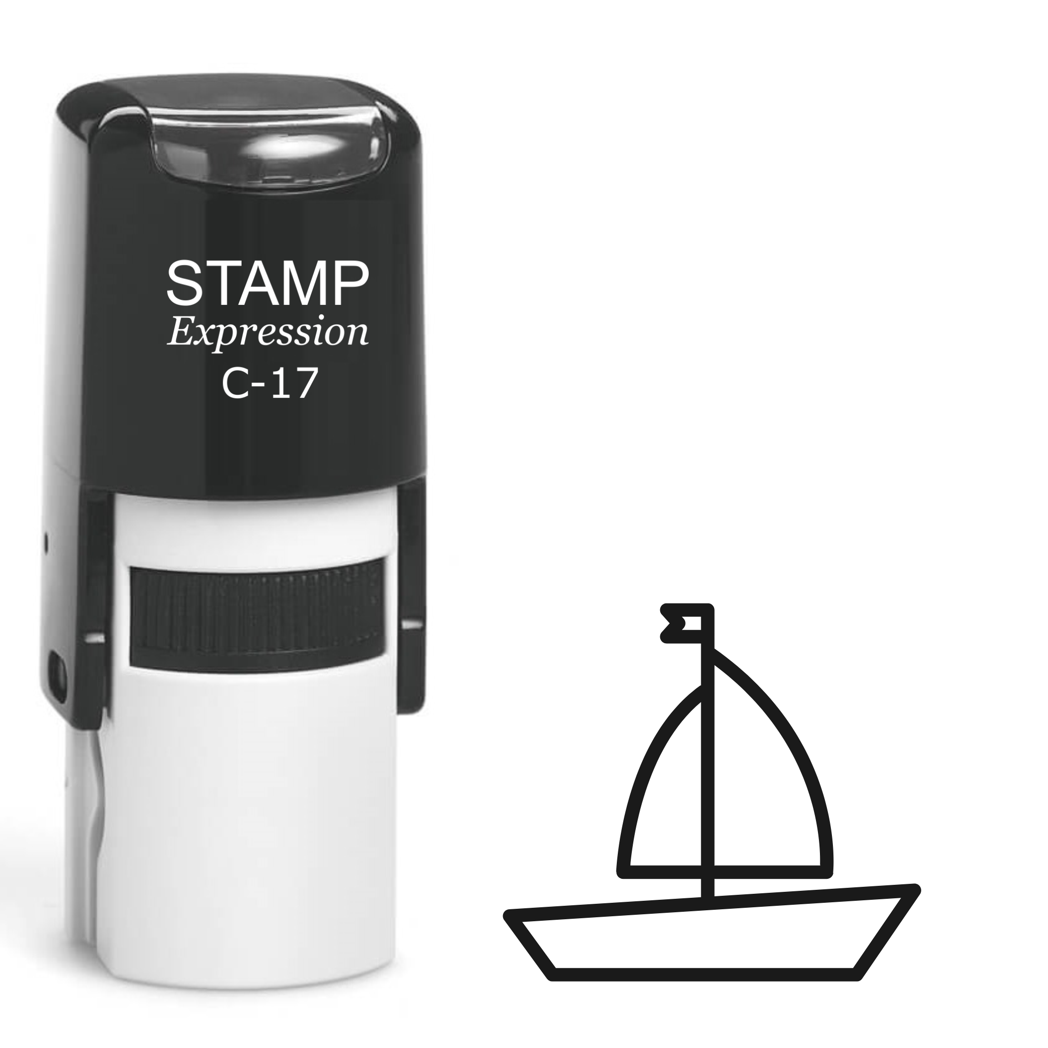 Sailboat Self Inking Rubber Stamp (SH-61523)
