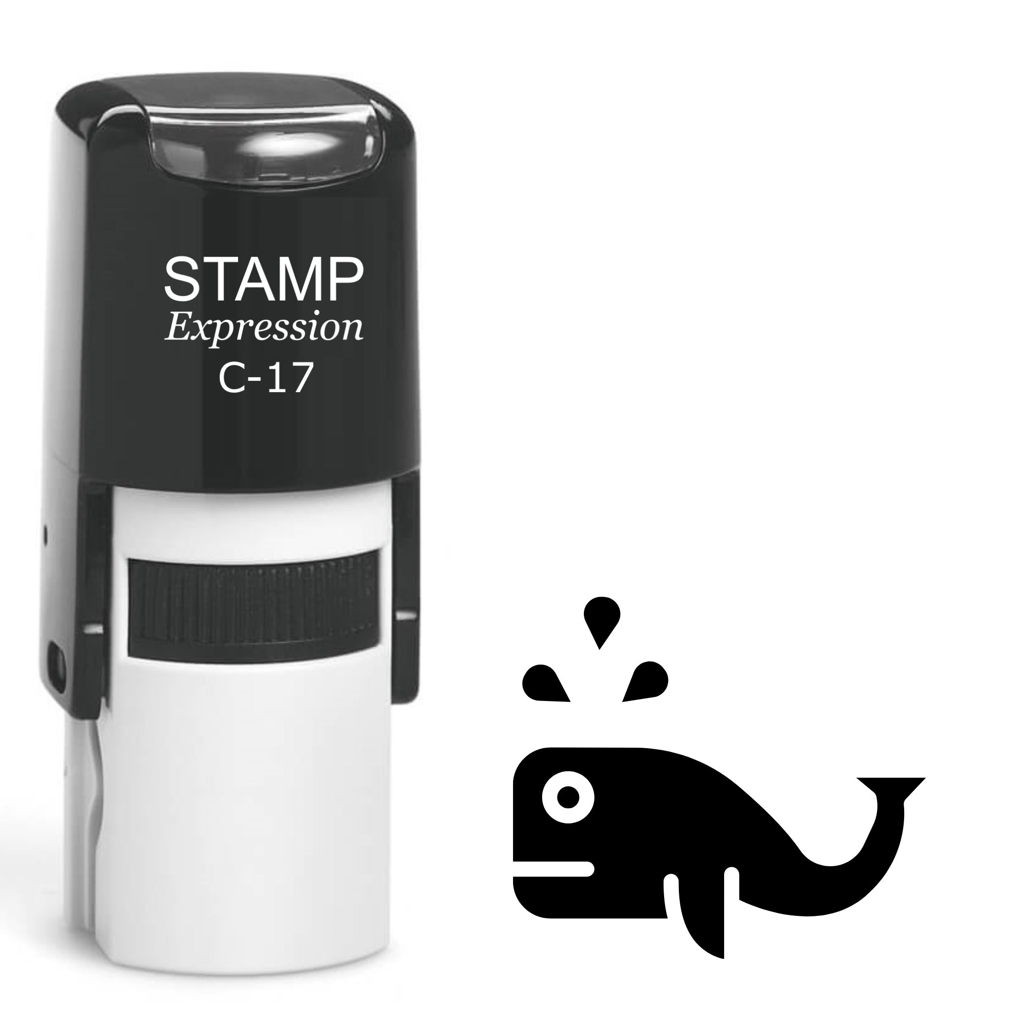 Whale Fin Self Inking Rubber Stamp (SH-61563)