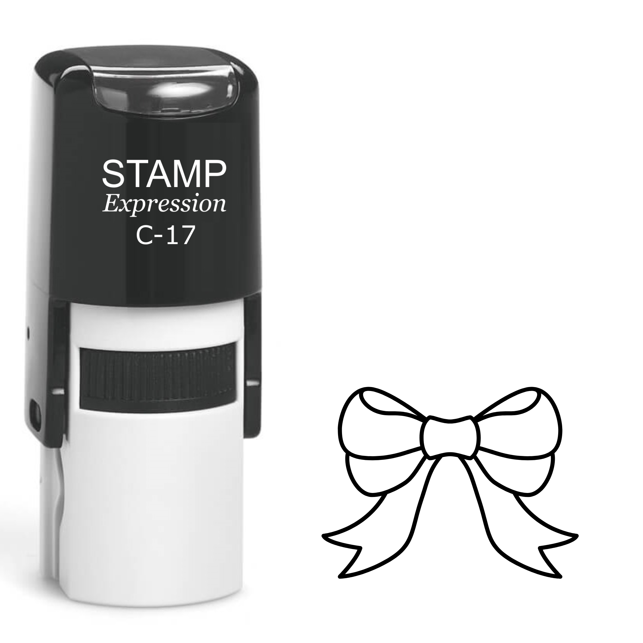Hair Bow Self Inking Rubber Stamp (SH-61583)