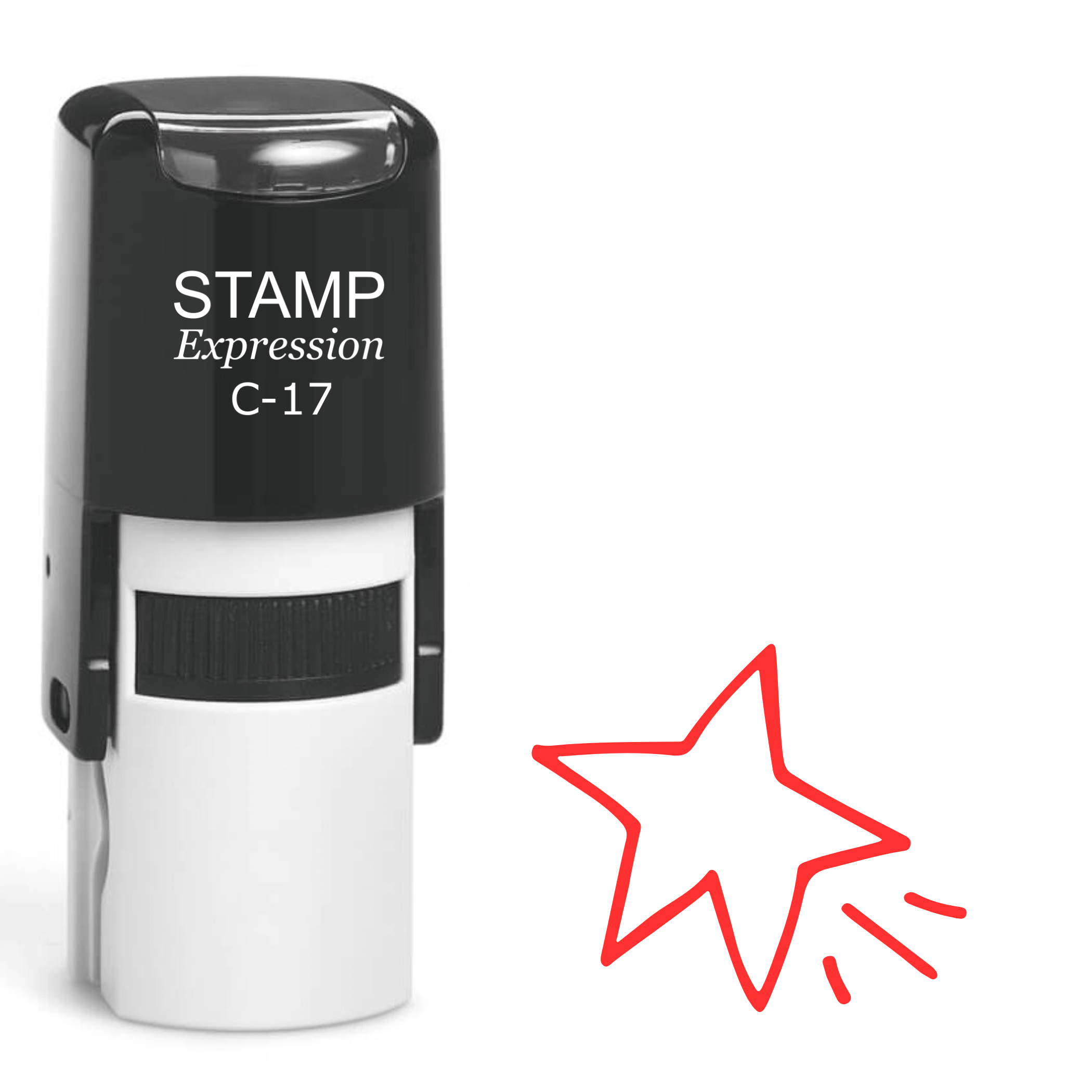 Red Star Self Inking Rubber Stamp (SH-61719)