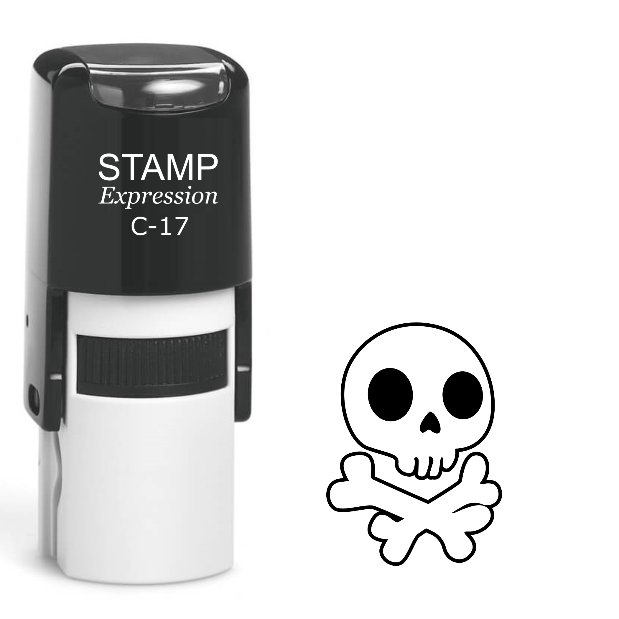 Skull And Bones Self Inking Rubber Stamp (SH-61725)