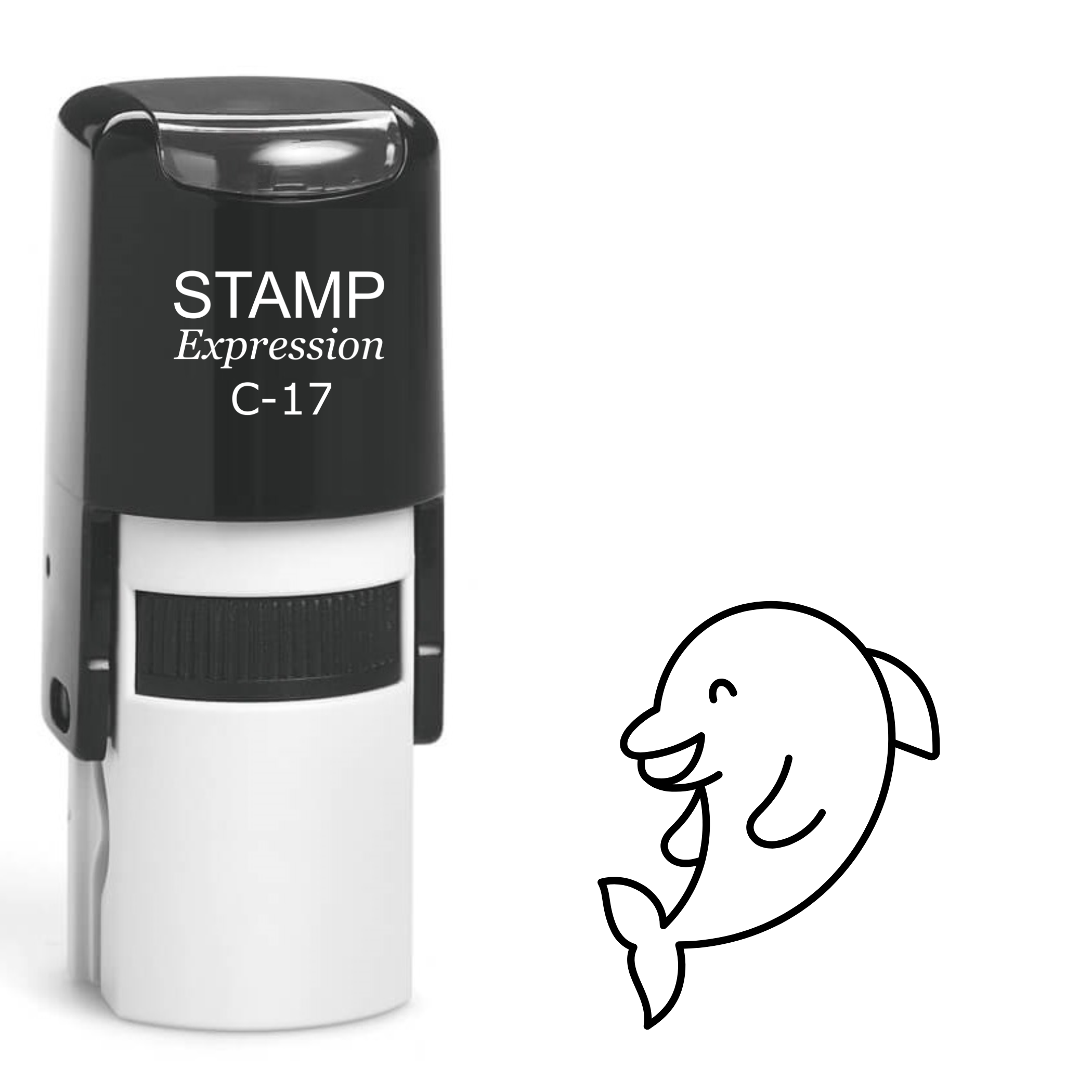 Dolphin Self Inking Rubber Stamp (SH-61748)