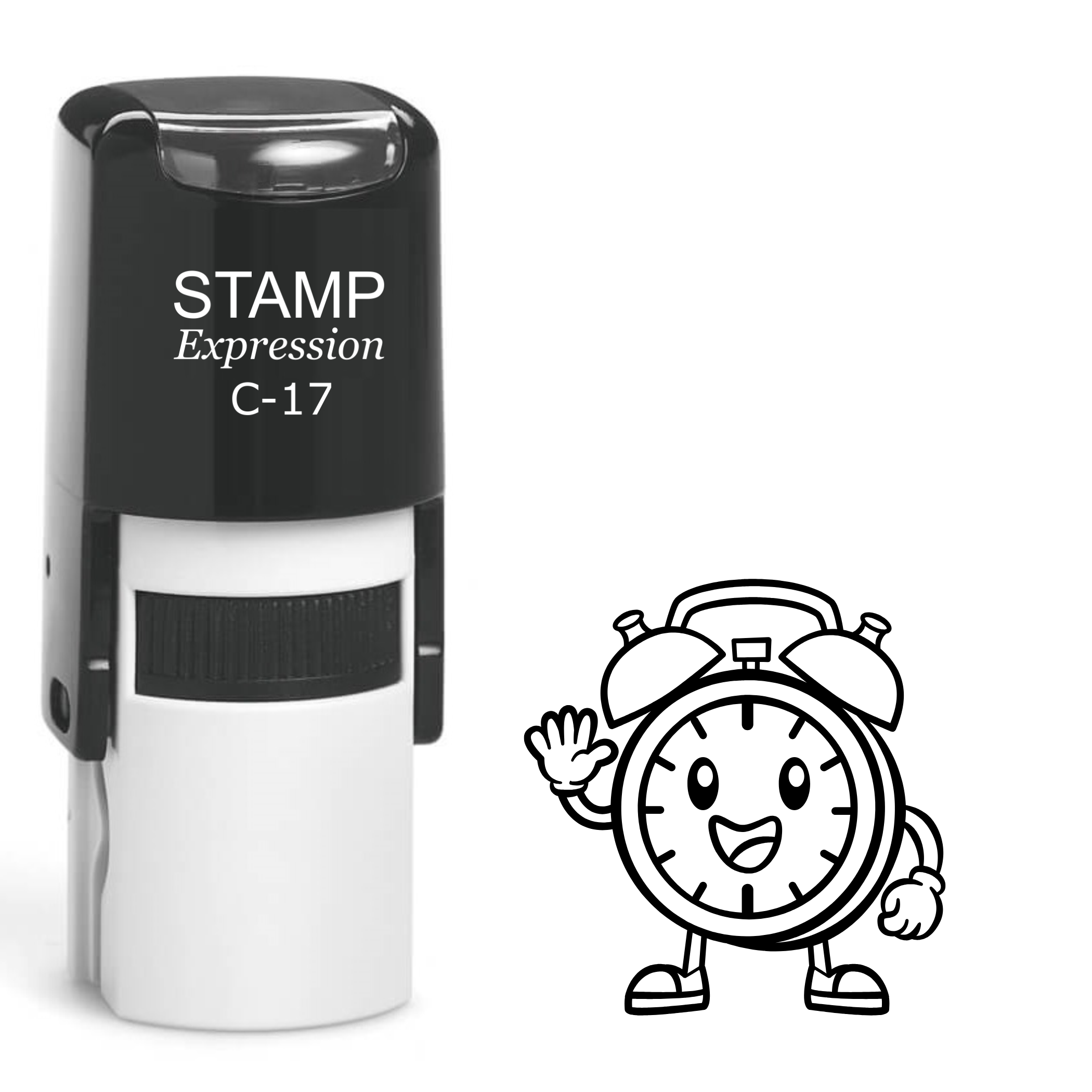 Alarm Clock Self Inking Rubber Stamp (SH-61802)