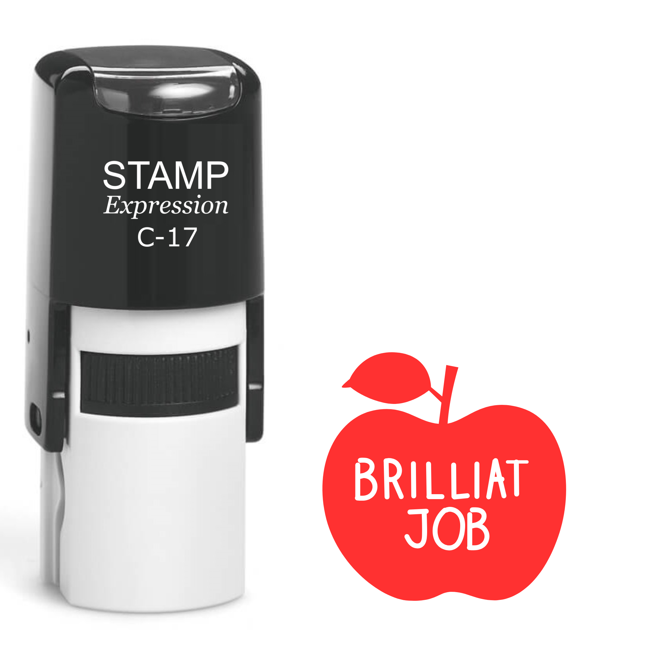 Brilliant Job Apple School Teacher Self Inking Rubber Stamp (SH-61803)