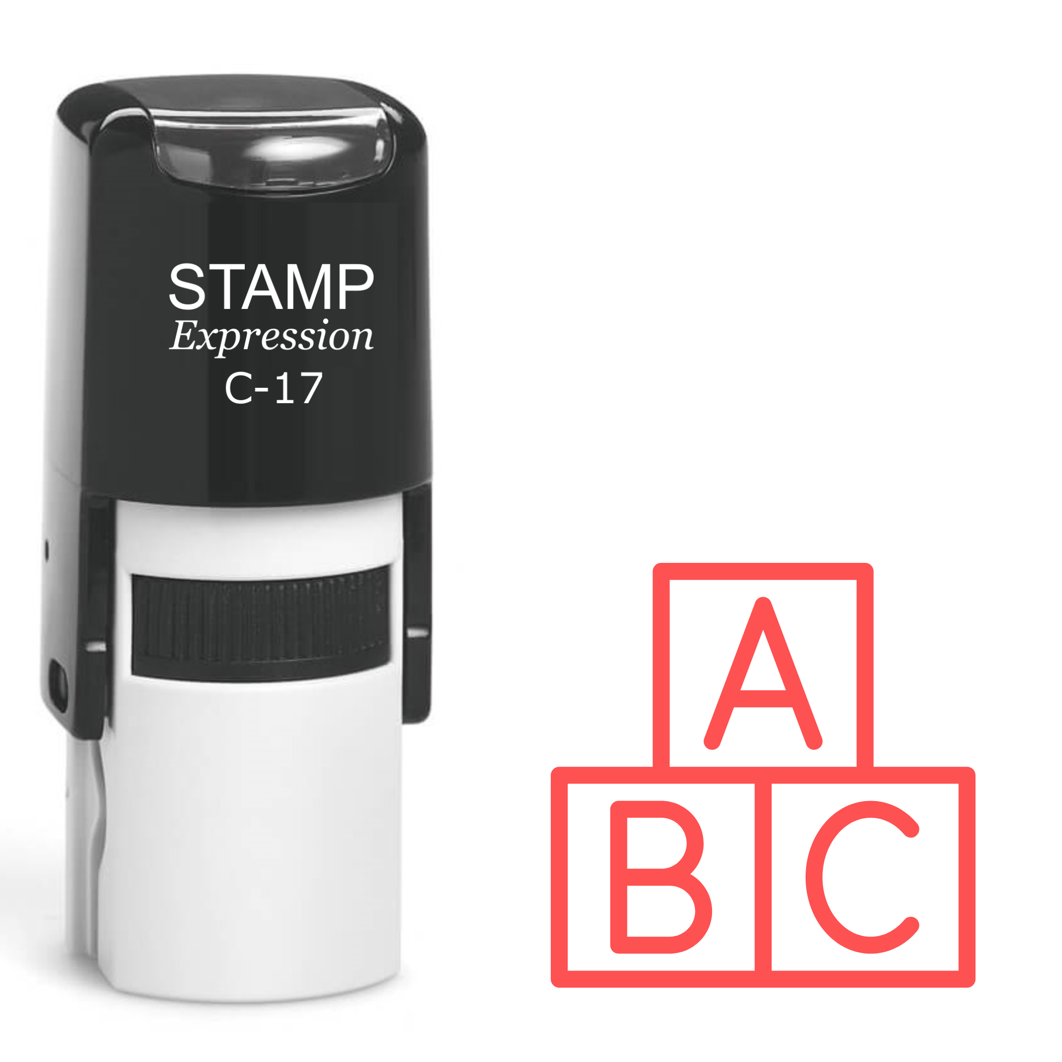 ABC Blocks School Teacher Self Inking Rubber Stamp (SH-61841)