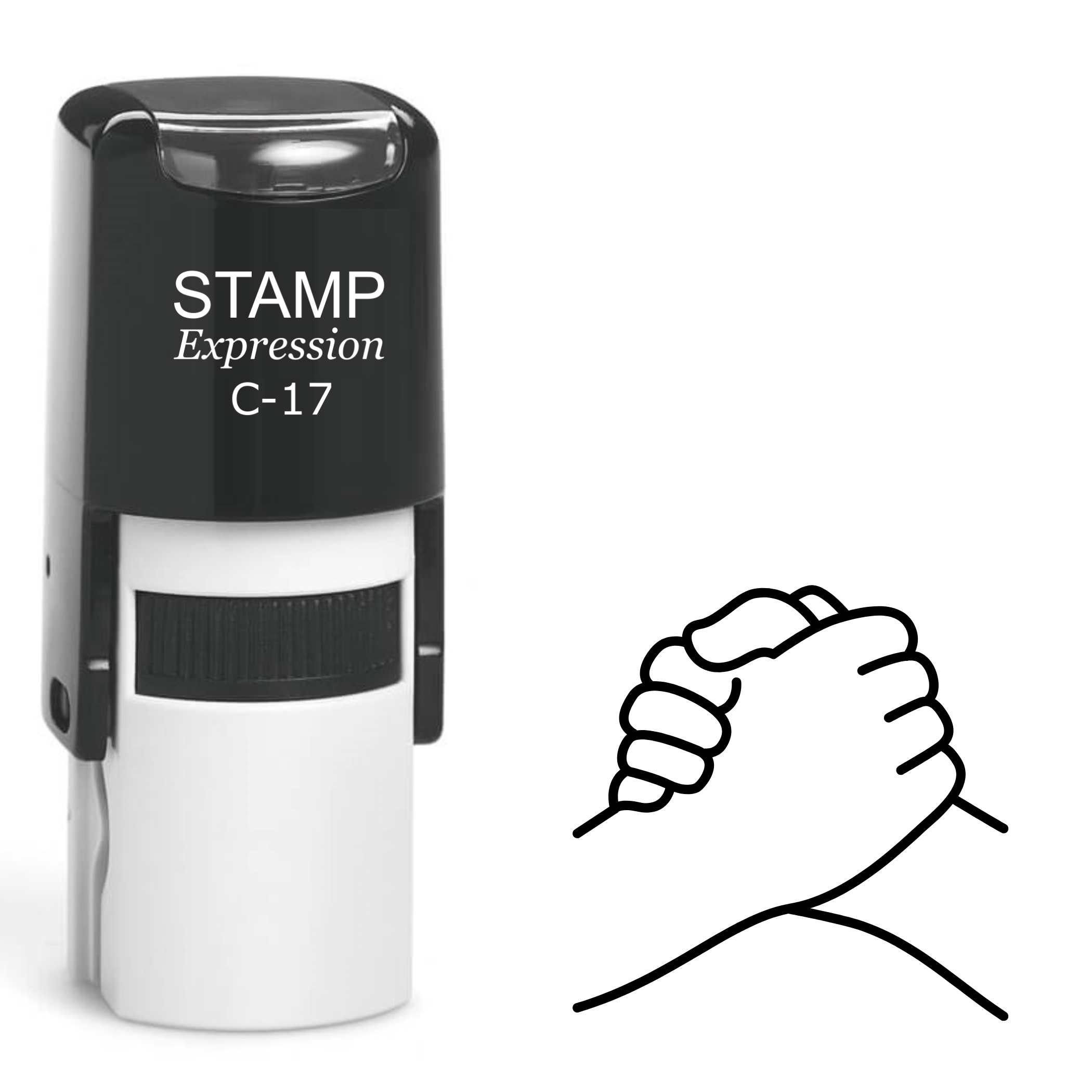 Handshake Self Inking Rubber Stamp (SH-61873)