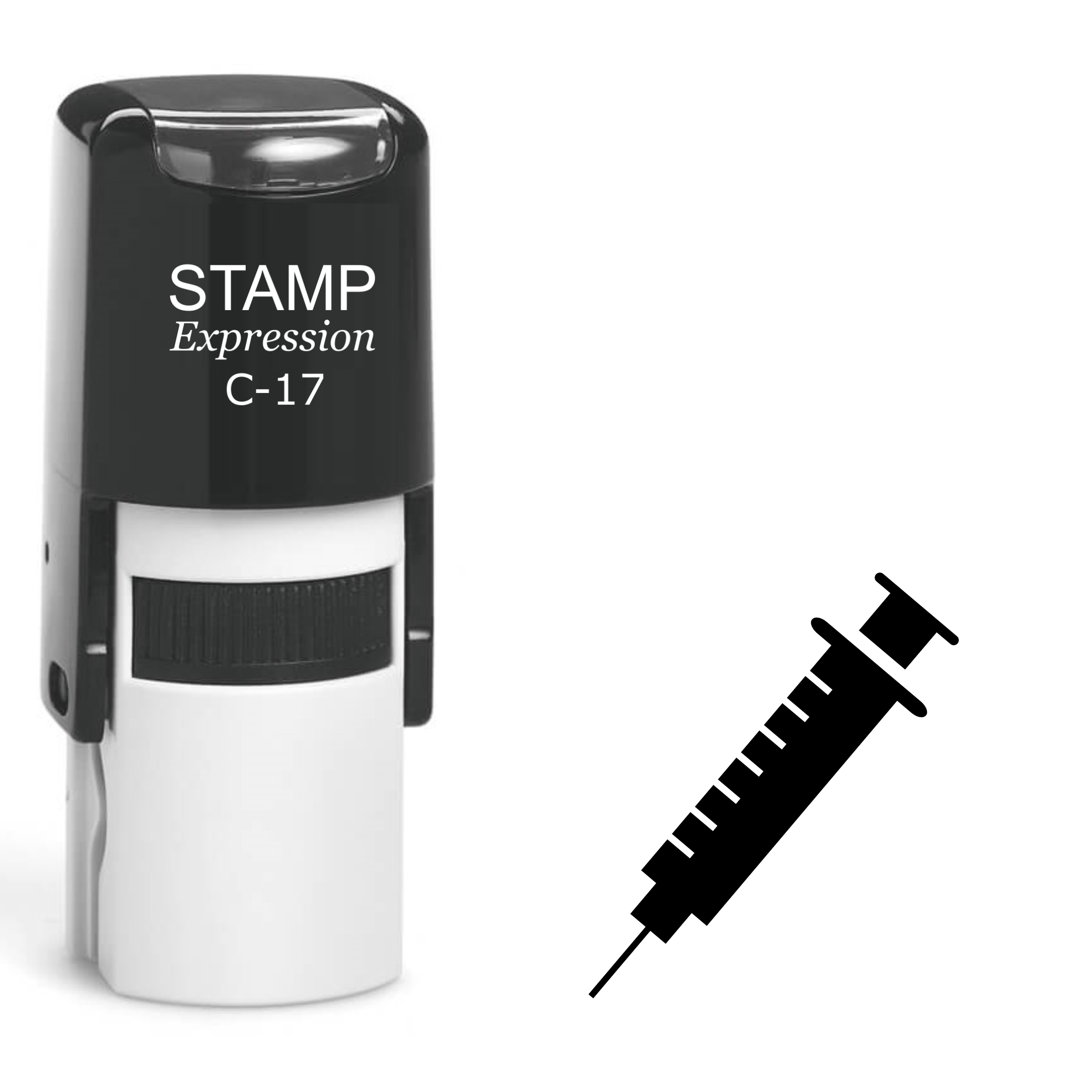 Medical Syringe Self Inking Rubber Stamp (SH-61886)