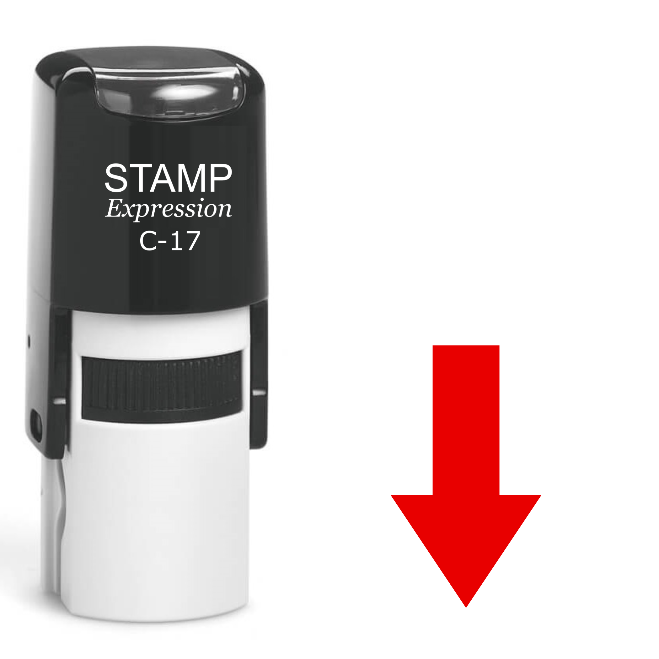 Red Arrow Down Self Inking Rubber Stamp (SH-61912)