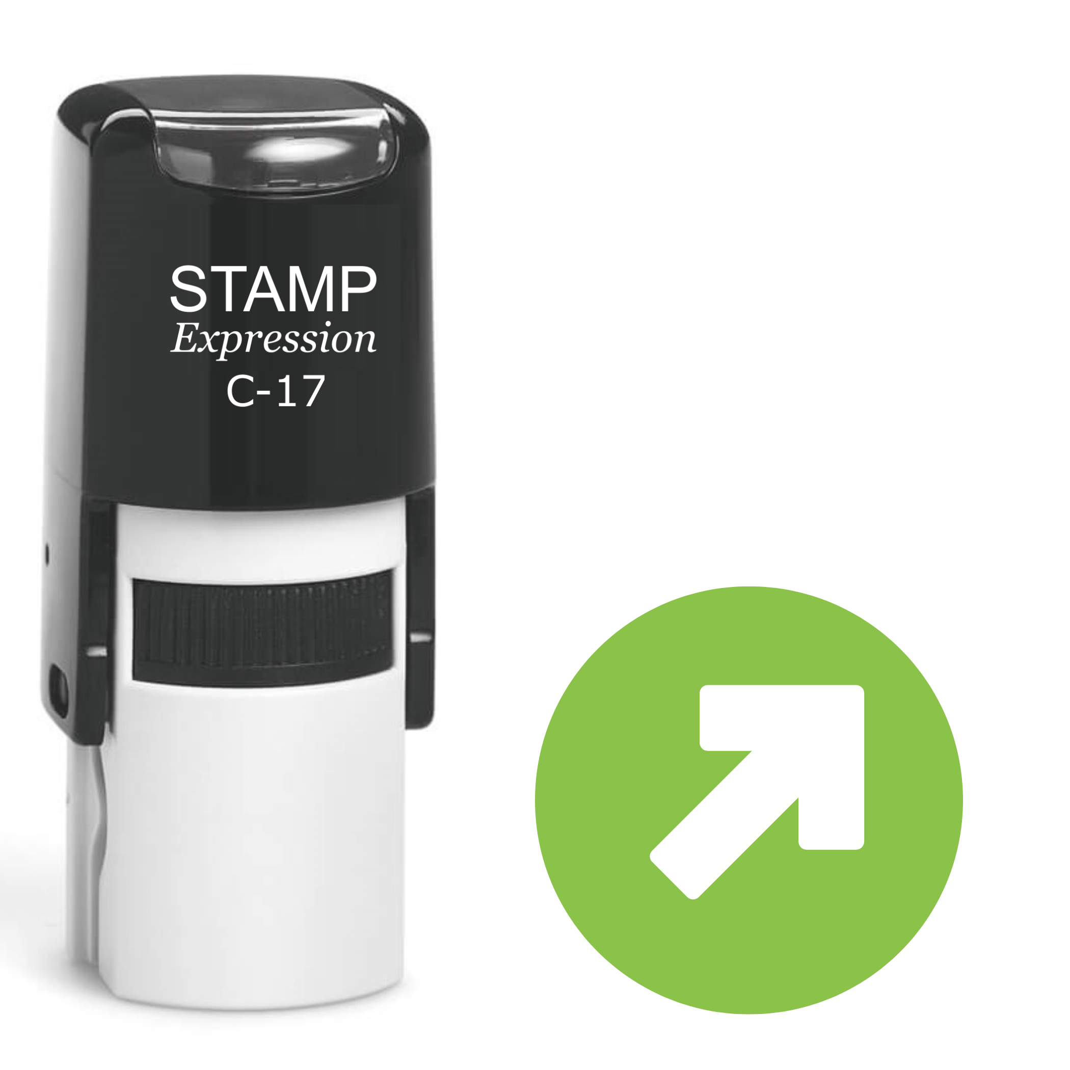 Arrow In The Circle Self Inking Rubber Stamp (SH-61914)
