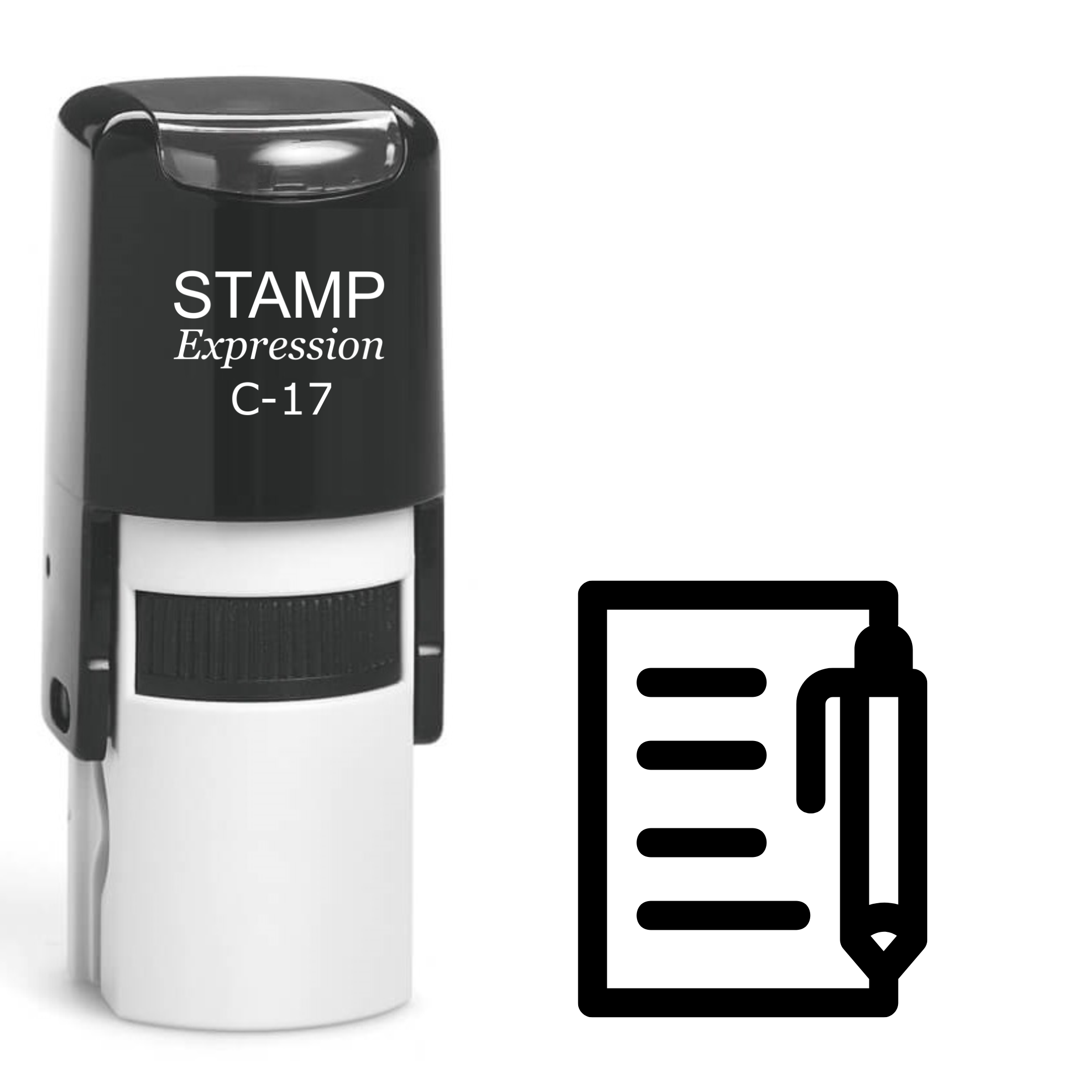 Pen And Paper Self Inking Rubber Stamp (SH-61941)