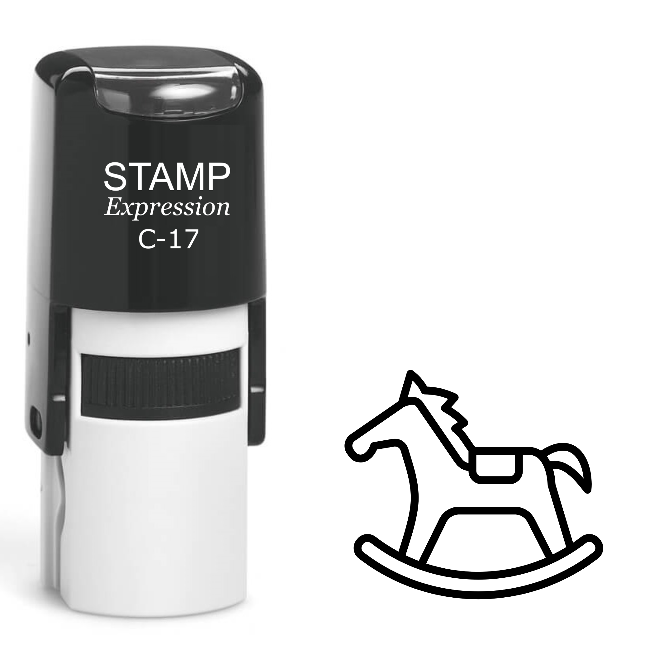 Rocking Horse Self Inking Rubber Stamp (SH-61990)