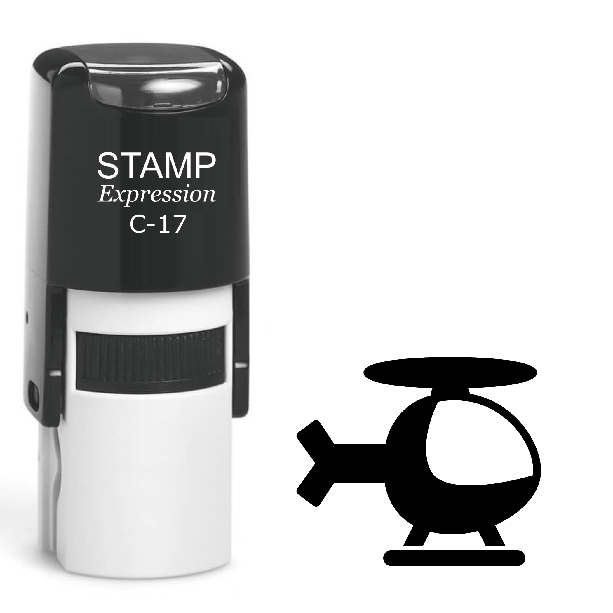 Helicopter Self Inking Rubber Stamp (SH-61993)