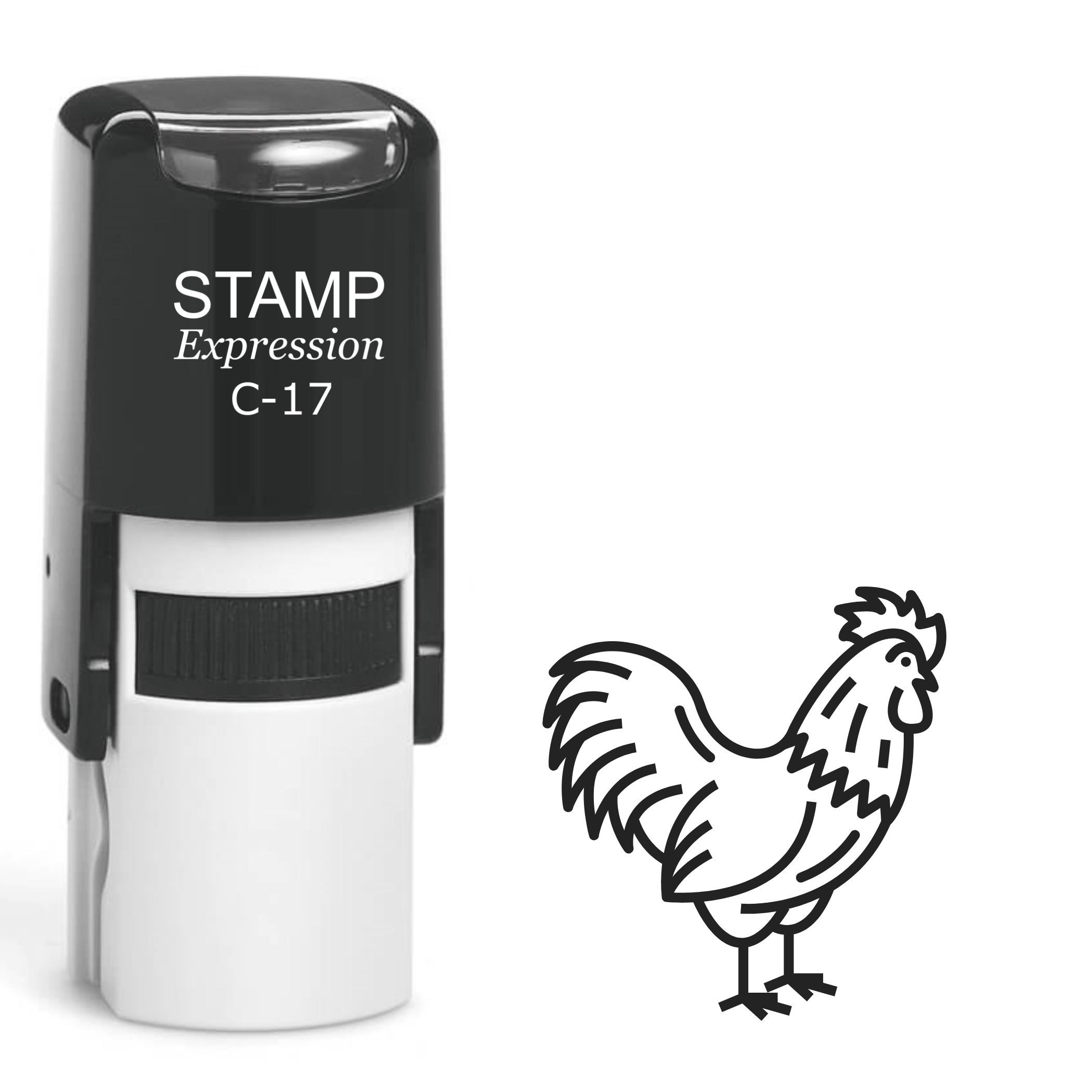 Rooster Self Inking Rubber Stamp (SH-62007)