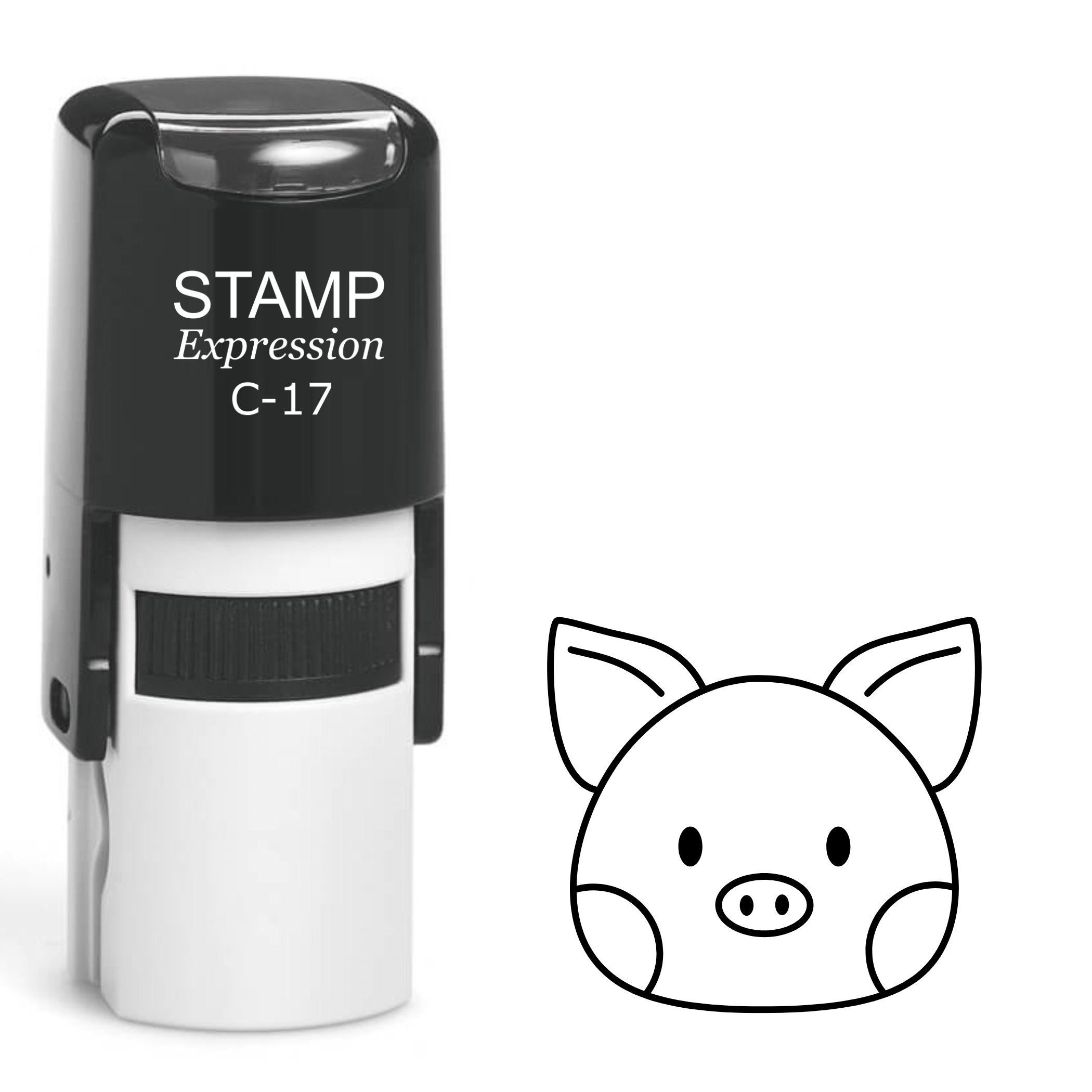 Pig Head Self Inking Rubber Stamp (SH-62010)
