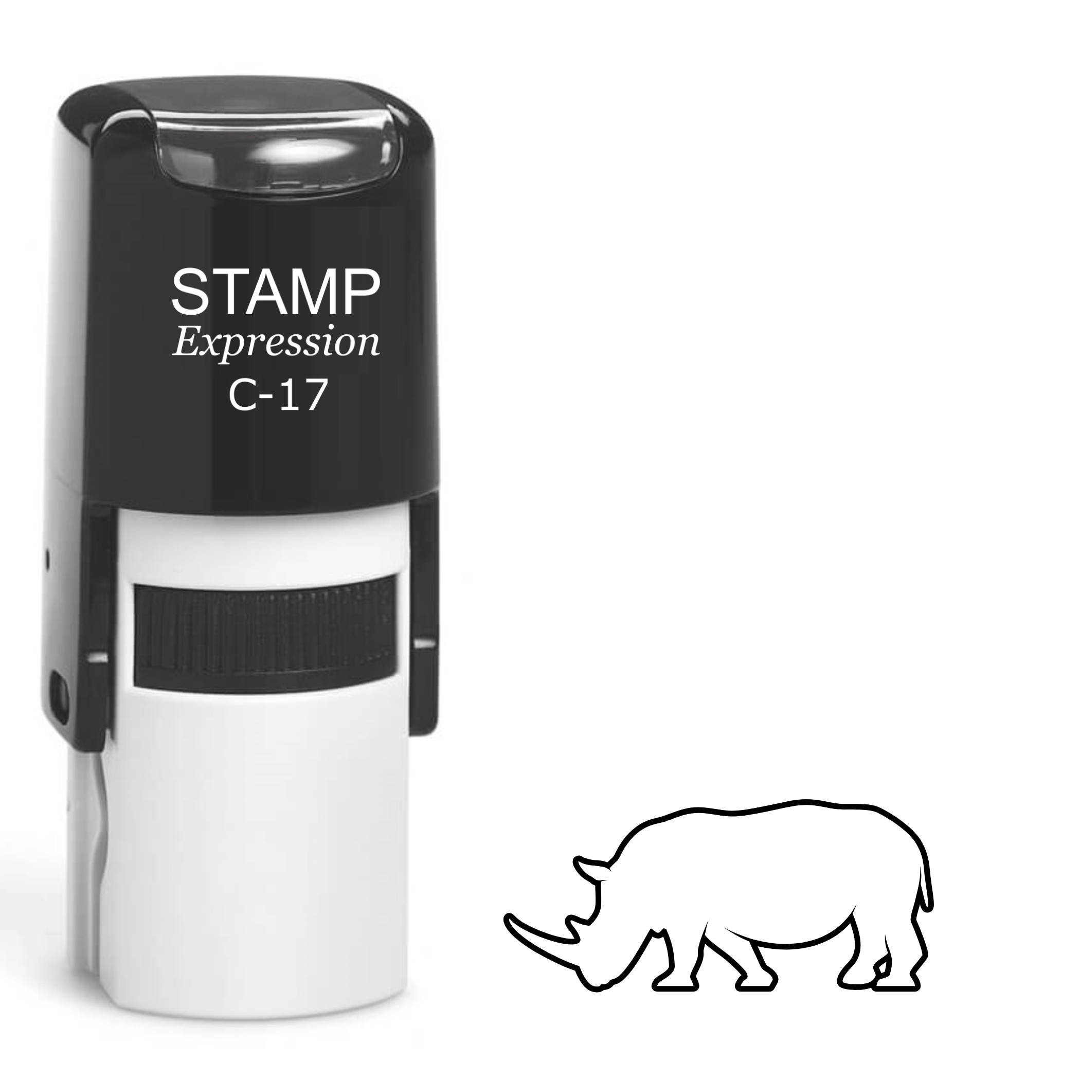 Rhinoceroses Self Inking Rubber Stamp (SH-62029)
