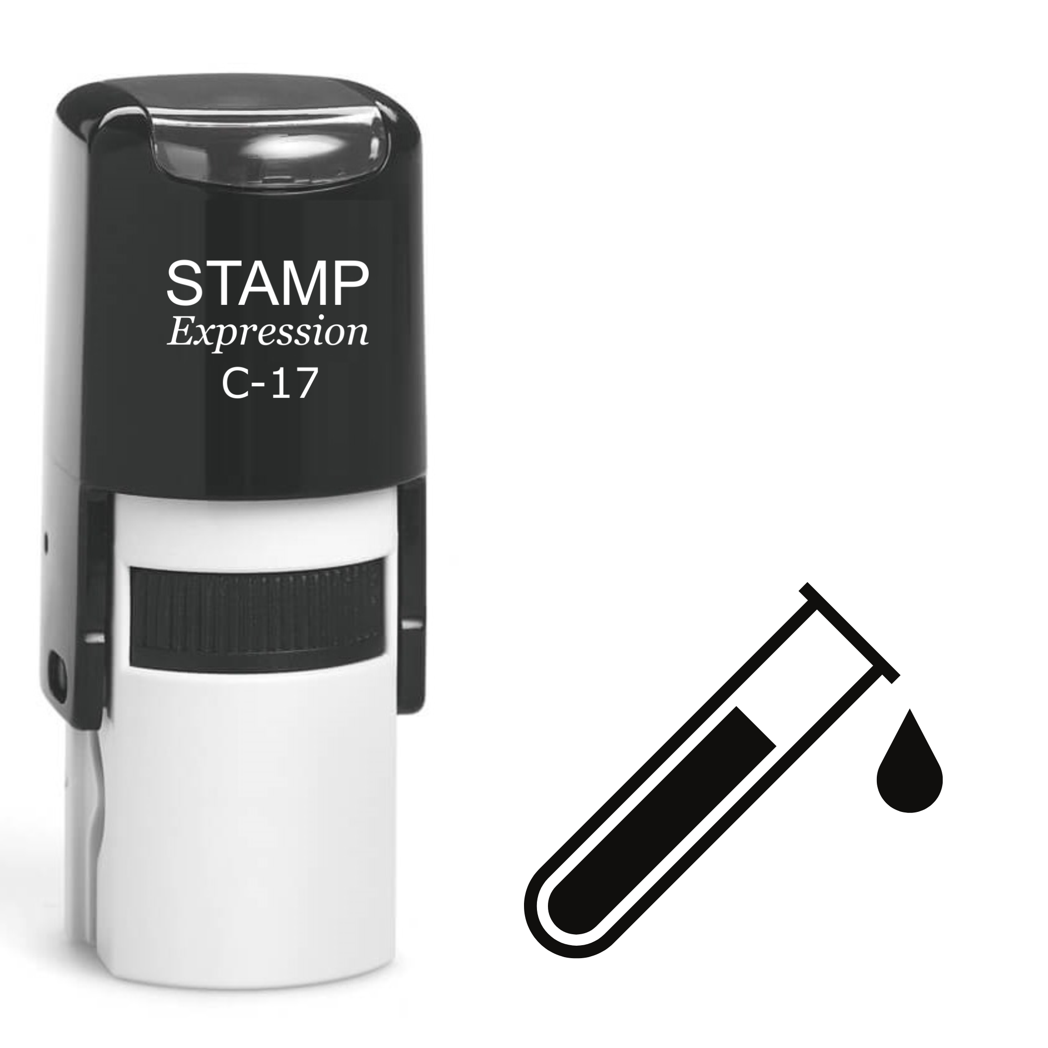 Test Tube Self Inking Rubber Stamp (SH-62040)