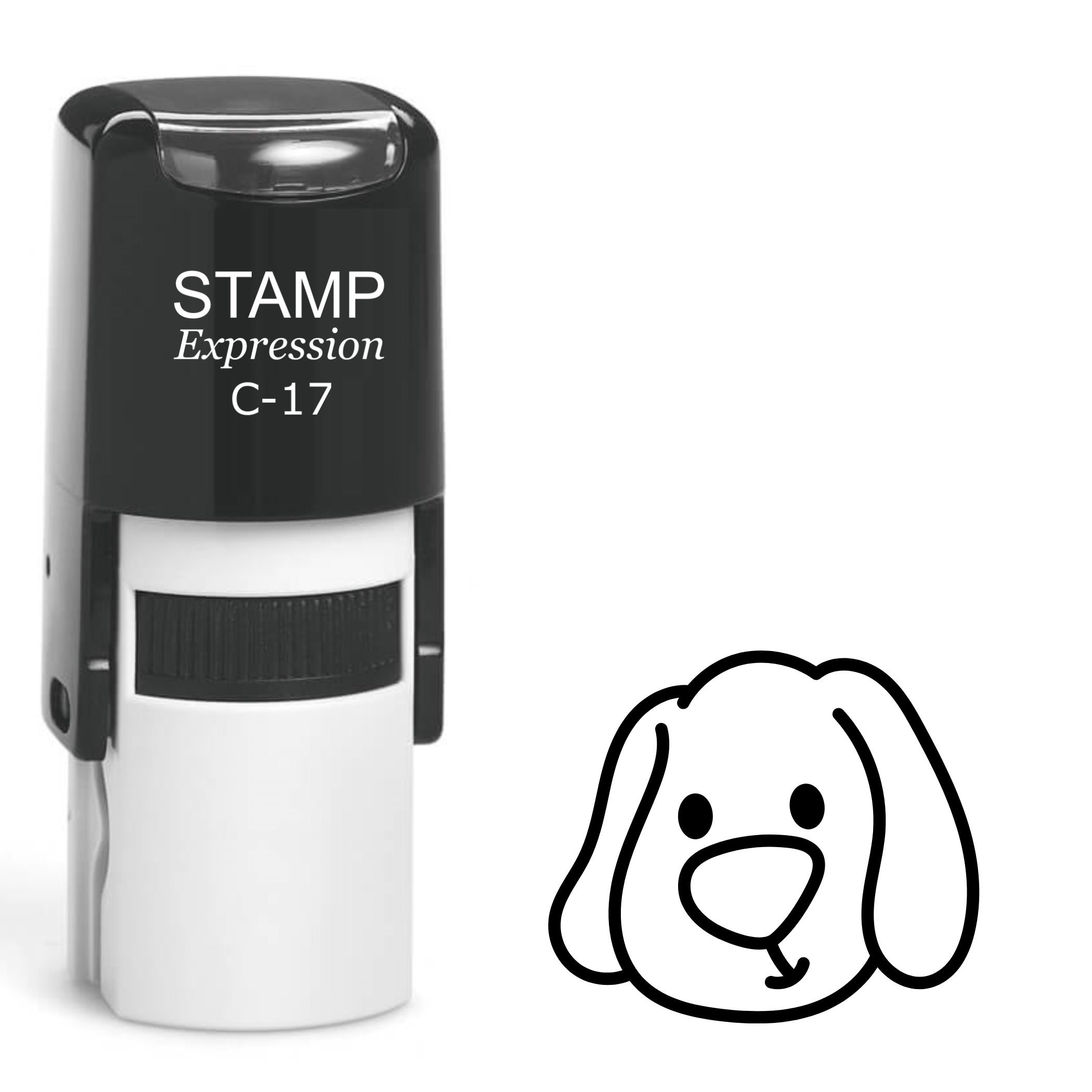 Cute Dog Face Self Inking Rubber Stamp (SH-62054)