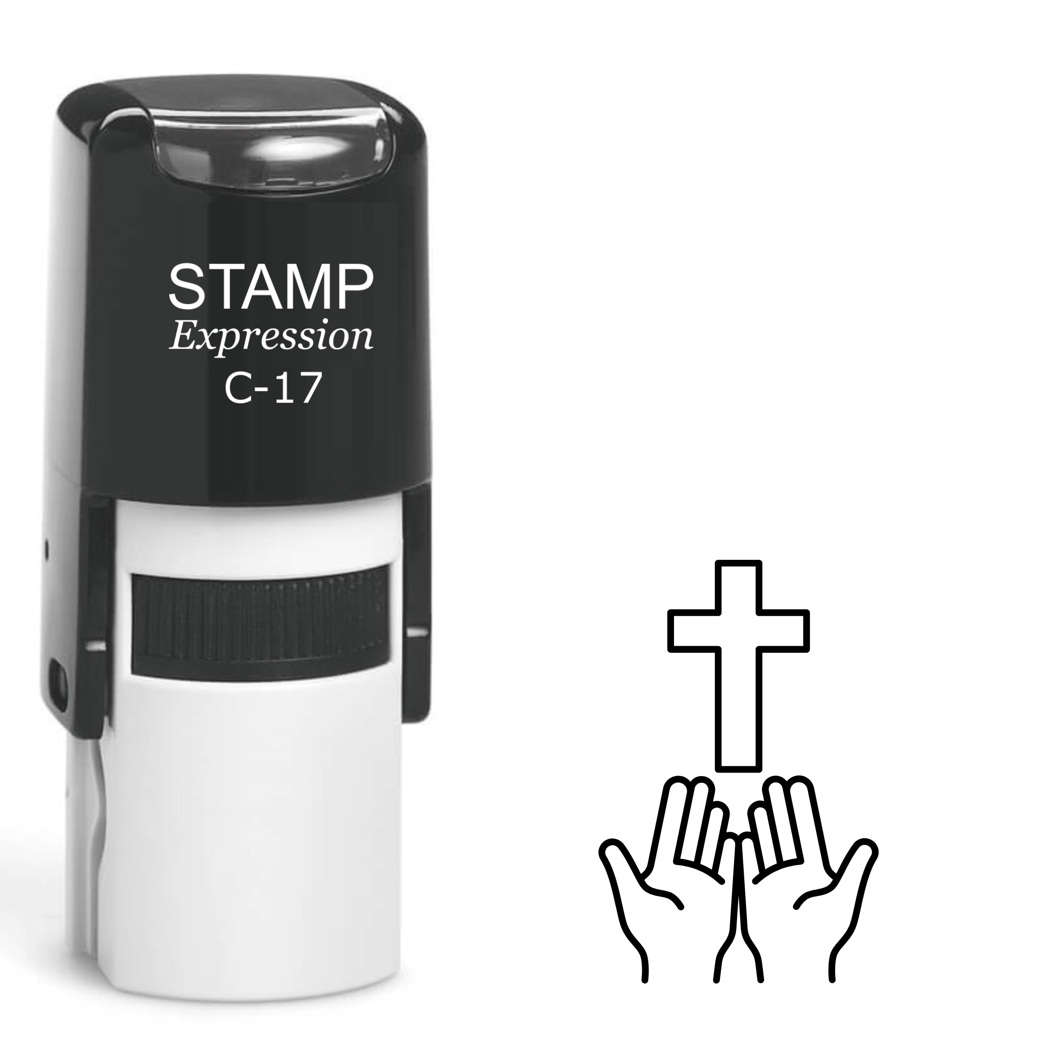 Praying Hands Self Inking Rubber Stamp (SH-62098)
