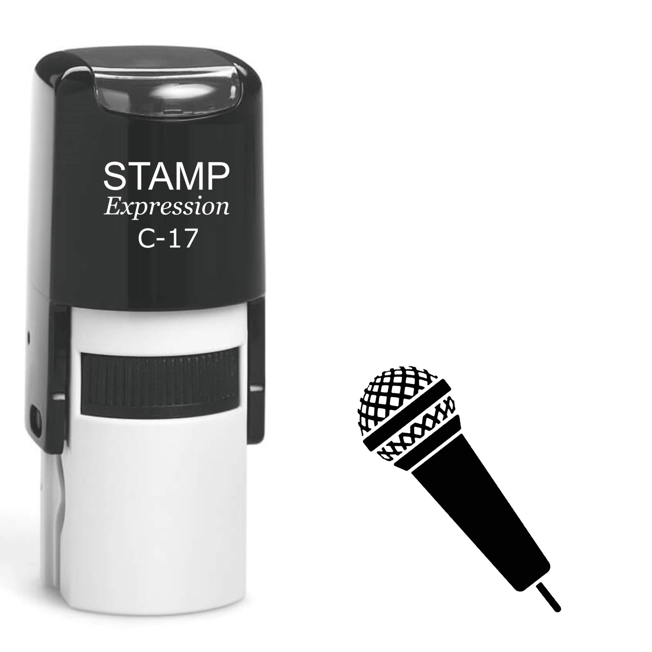 Microphone Self Inking Rubber Stamp (SH-62128)