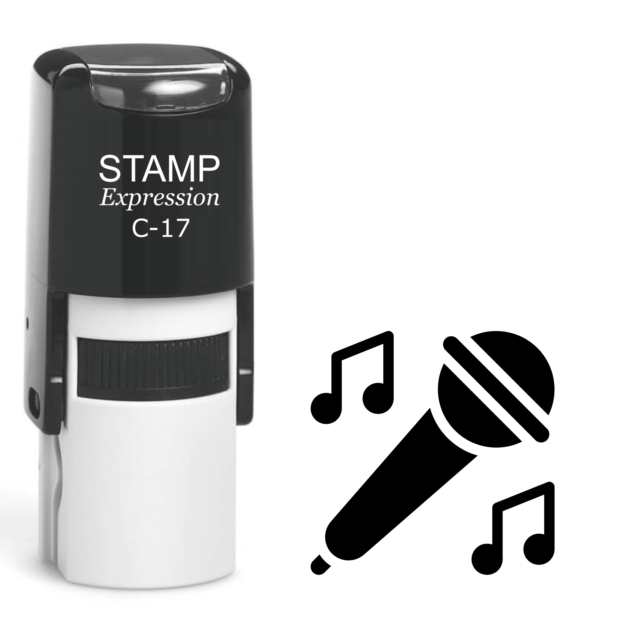 Microphone Self Inking Rubber Stamp (SH-62131)
