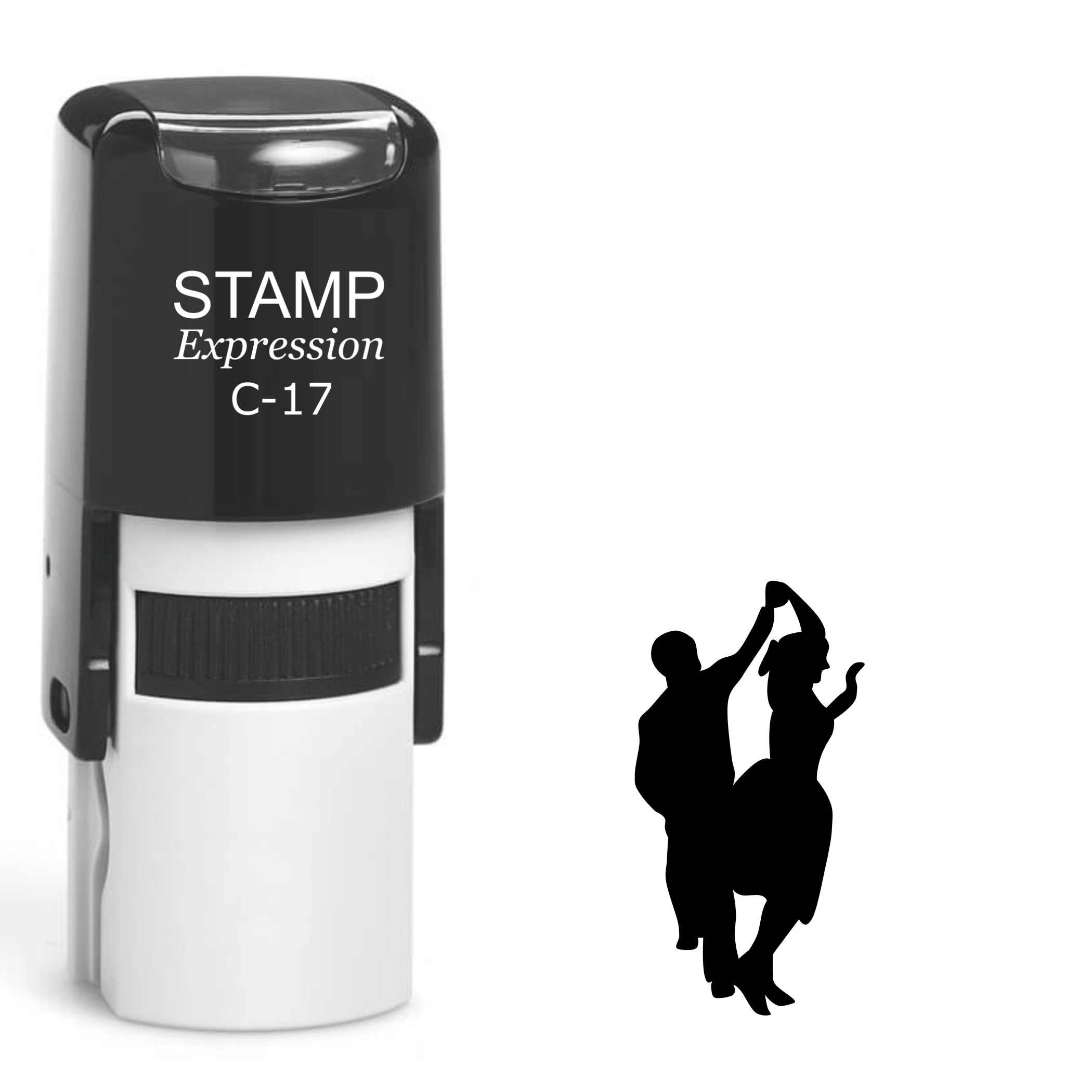 Two People Dancing Self Inking Rubber Stamp (SH-62132)