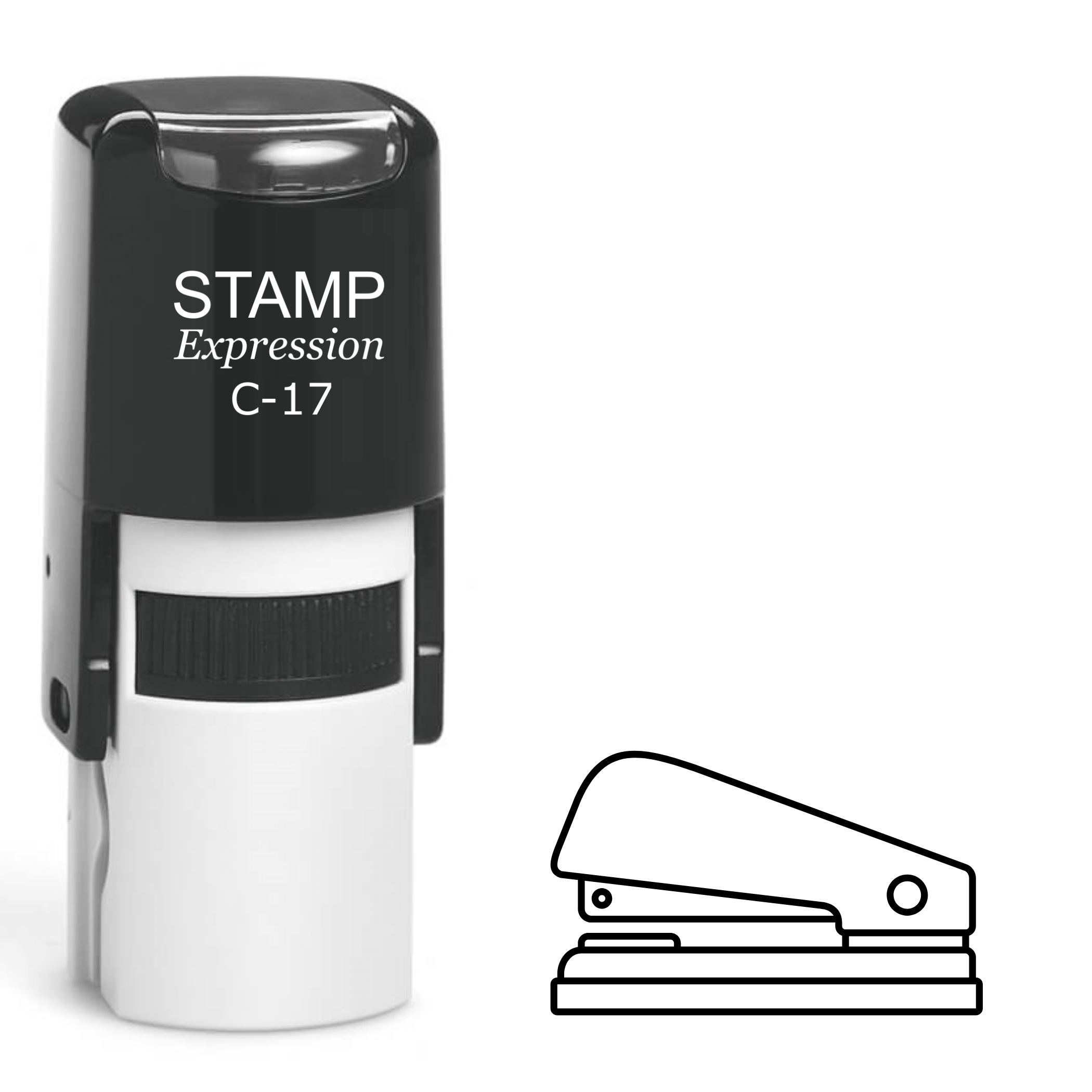 Stapler Self Inking Rubber Stamp (SH-62163)