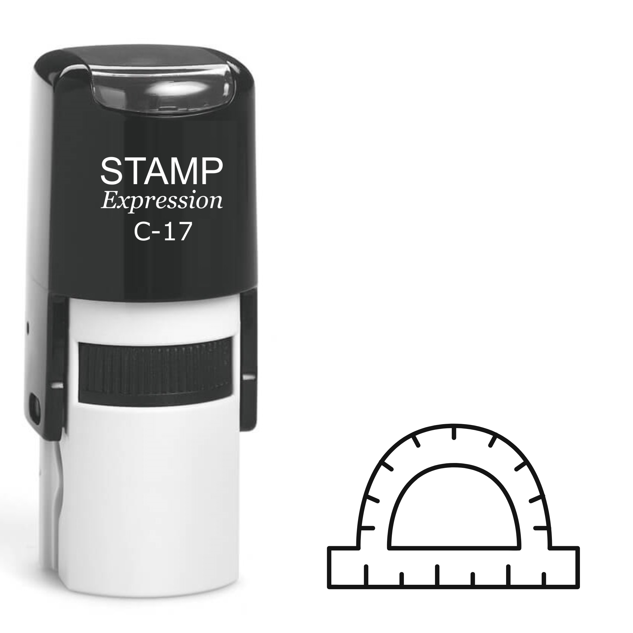 Protractor Self Inking Rubber Stamp (SH-62164)
