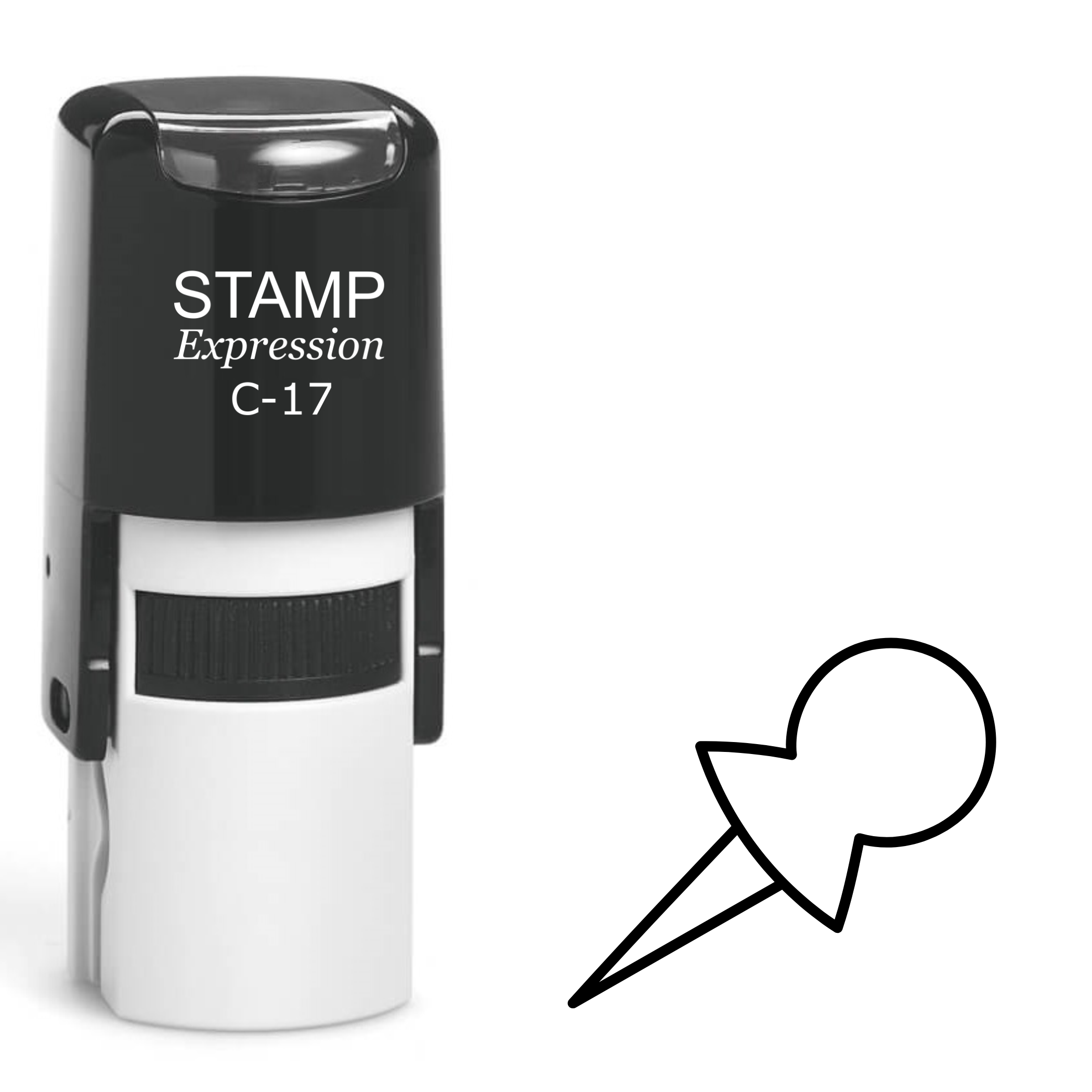 Pin Self Inking Rubber Stamp (SH-62165)