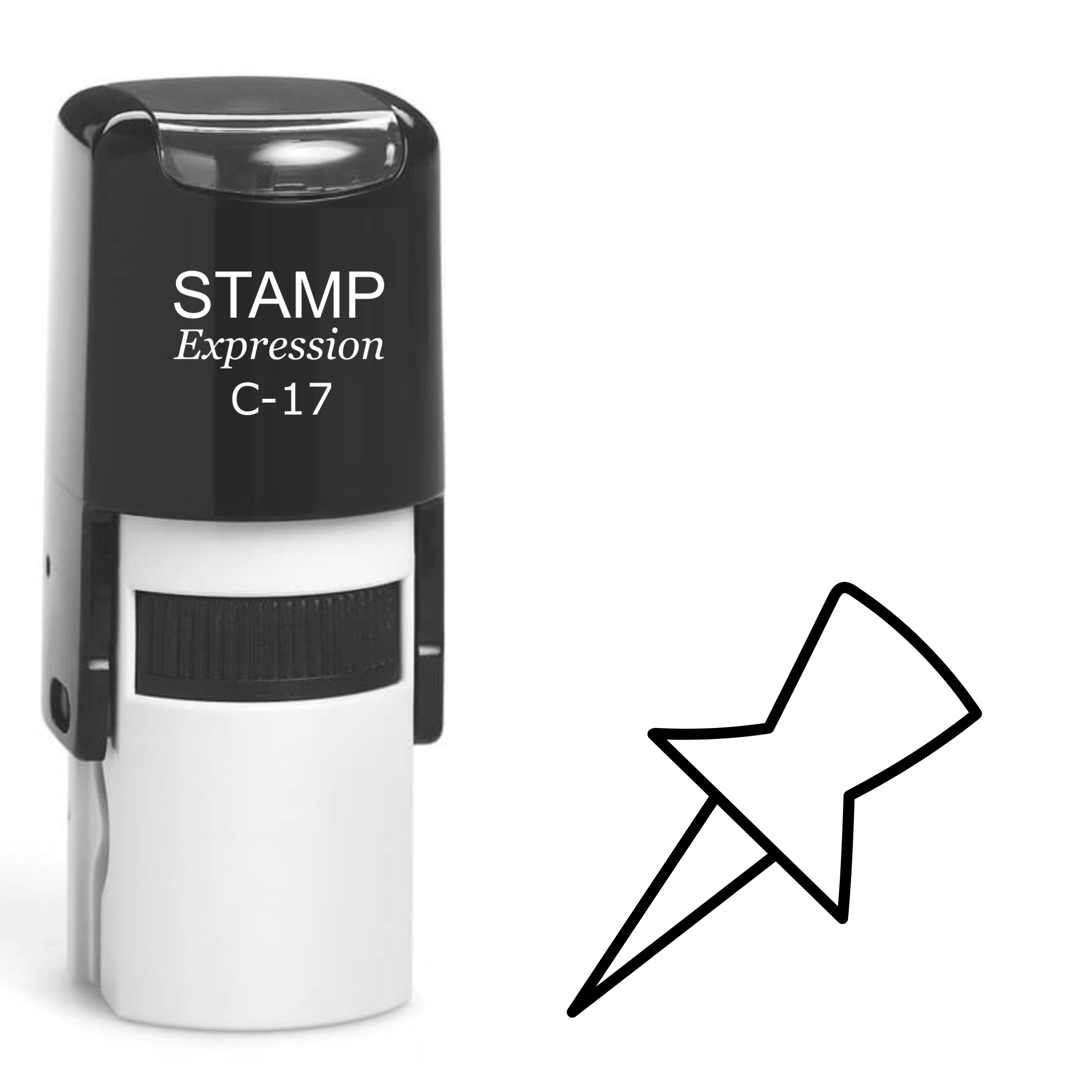 Pin Self Inking Rubber Stamp (SH-62166)