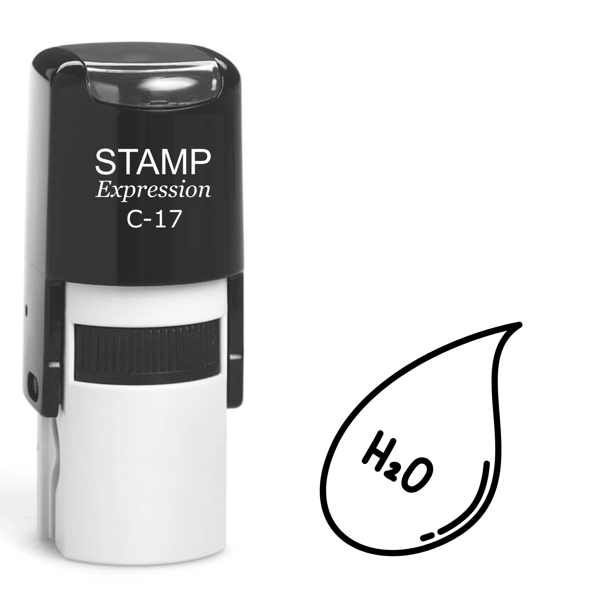Drop of Water H2O Self Inking Rubber Stamp (SH-62172)