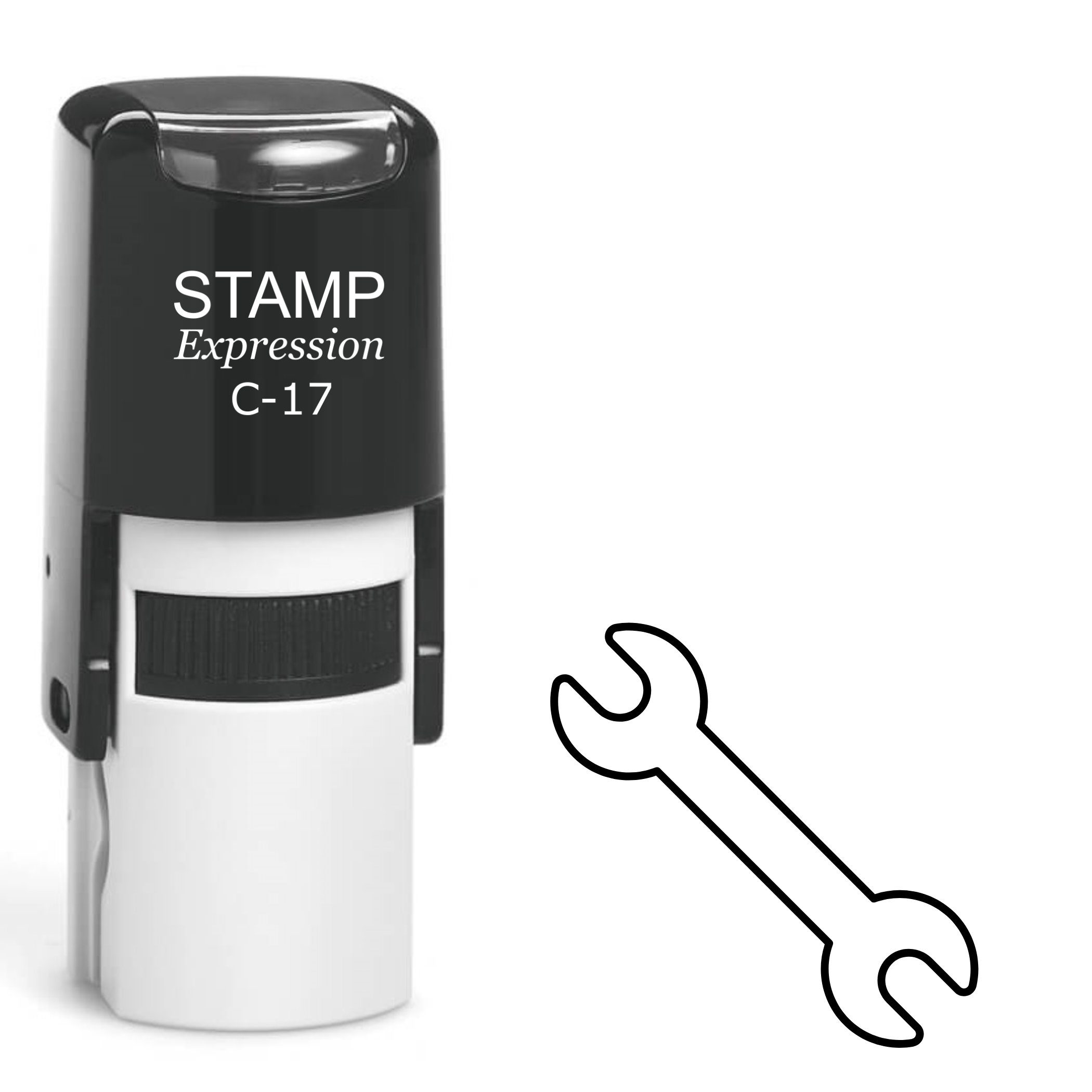 Wrench and Hand Self Inking Rubber Stamp (SH-62180)
