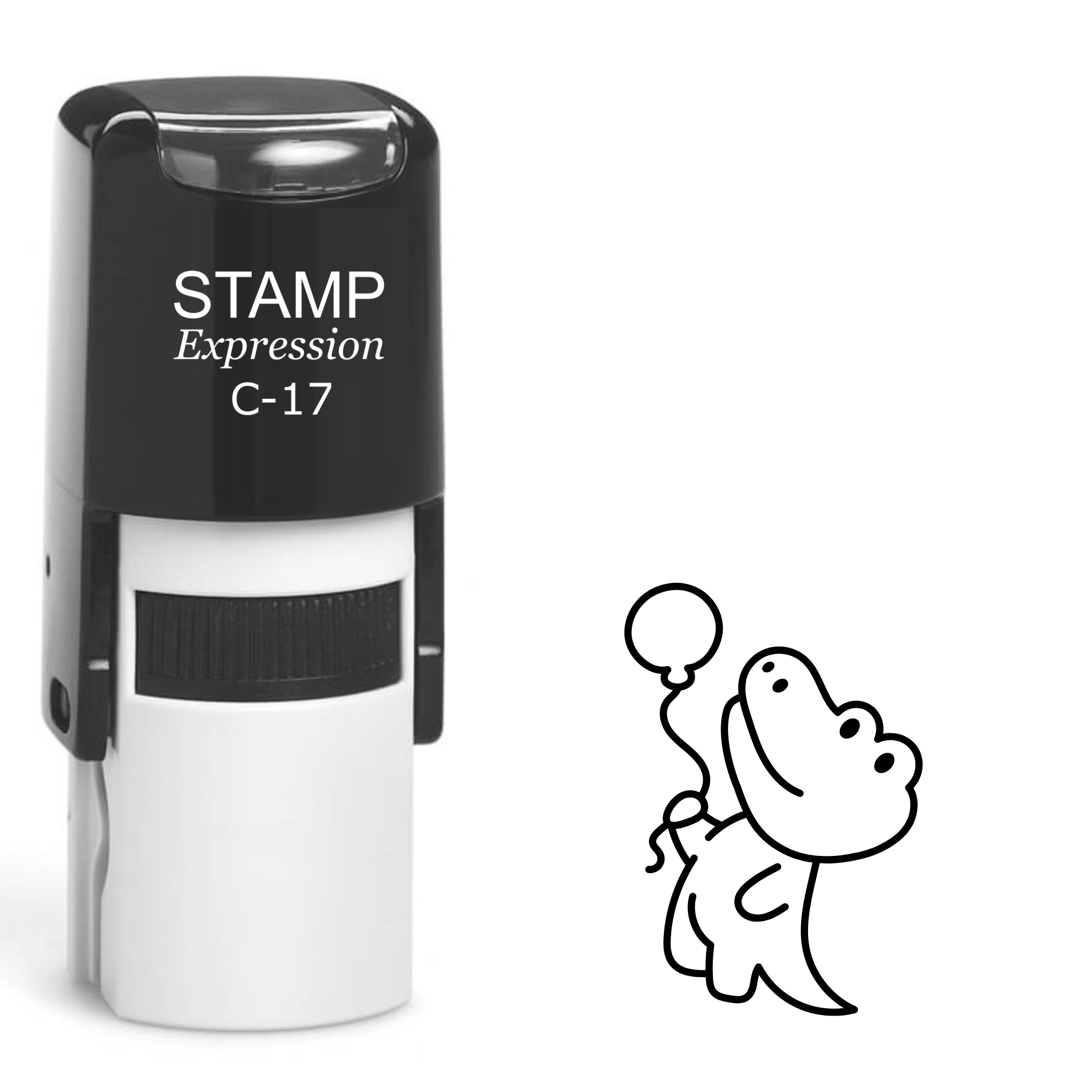Crocodile with Balloon Self Inking Rubber Stamp (SH-62184)