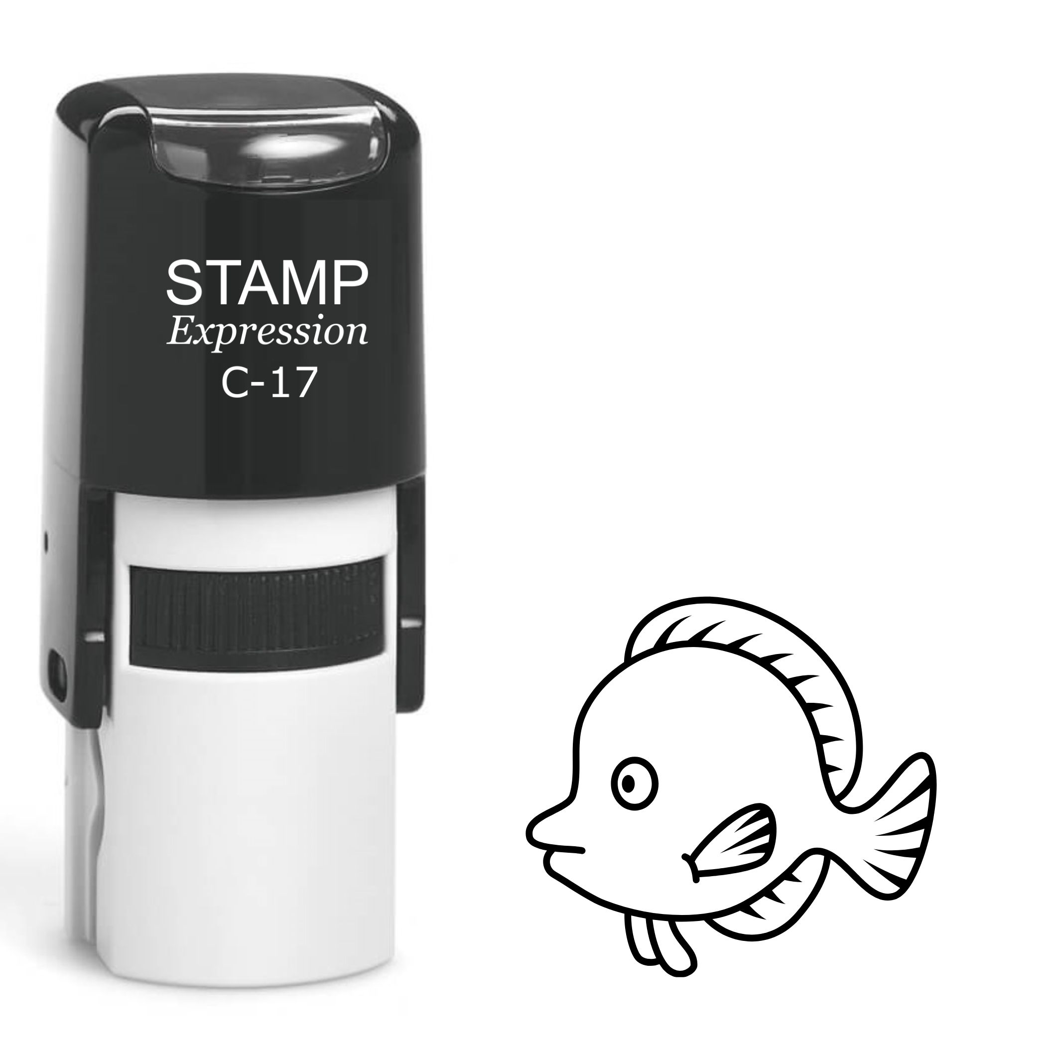 Fish Self Inking Rubber Stamp (SH-62203)