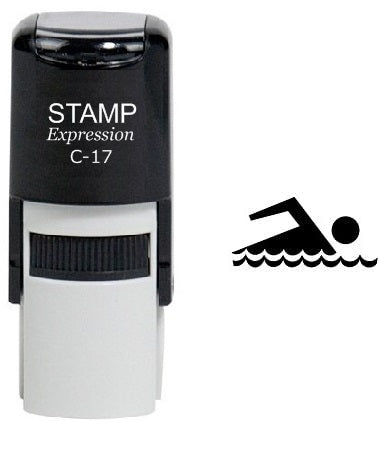 Olympic Swimmer Self Inking Rubber Stamp
