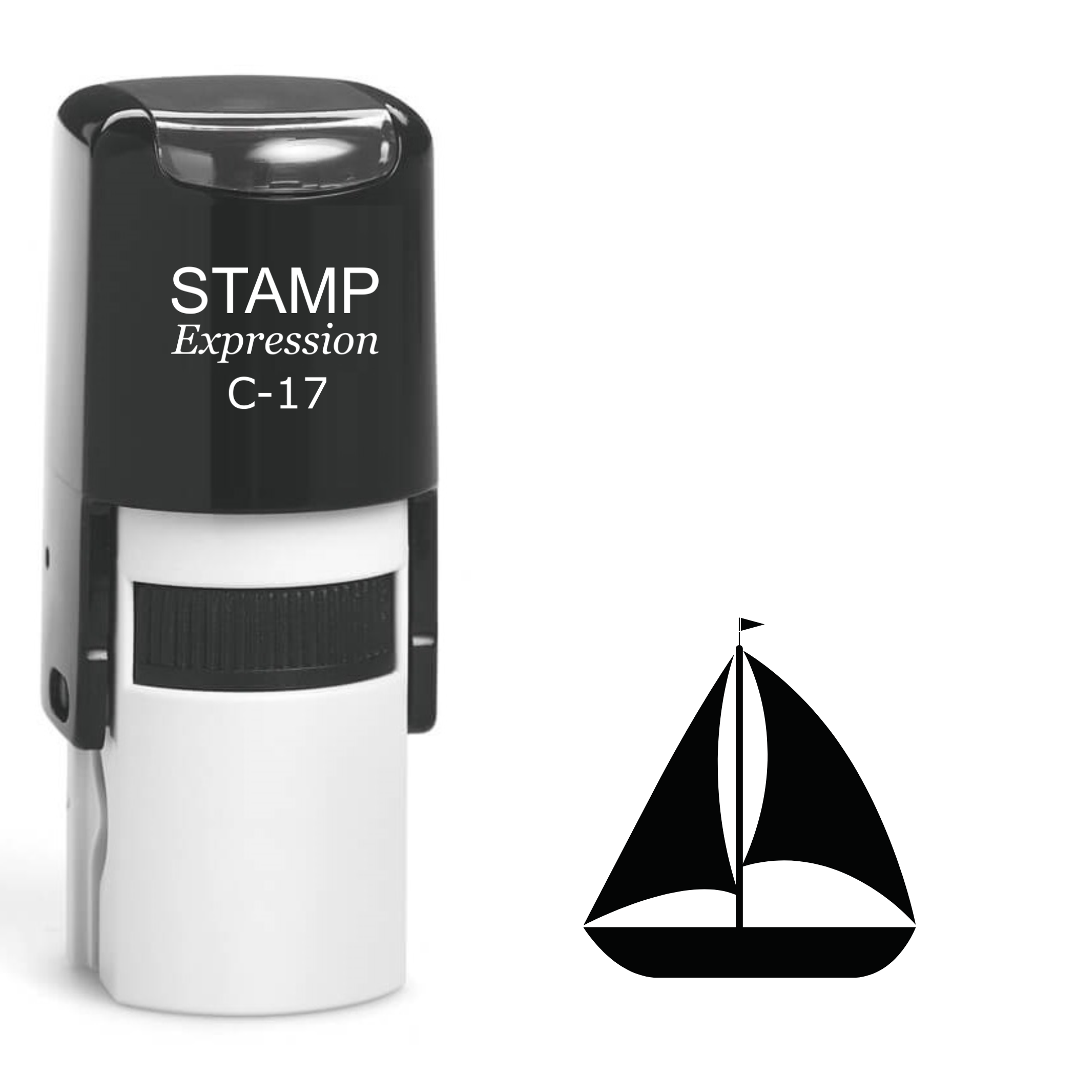 Sailboat Self Inking Rubber Stamp (SH-62210)