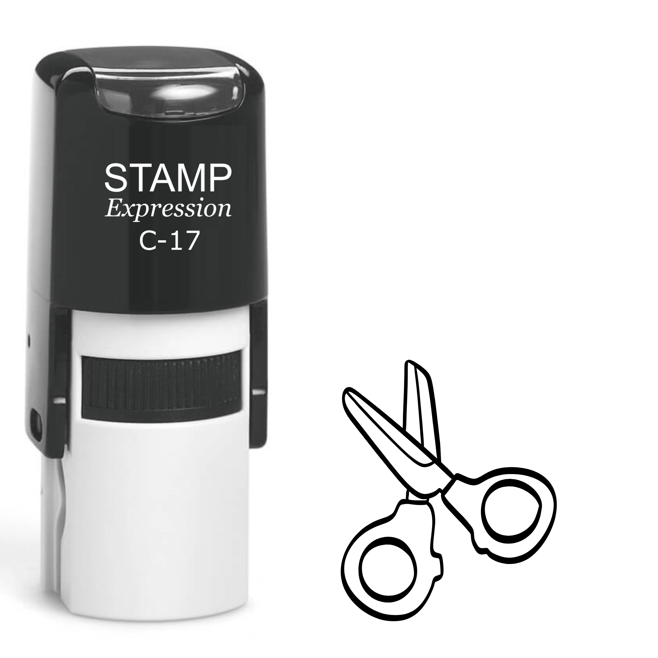 Scissors Self Inking Rubber Stamp (SH-62251)