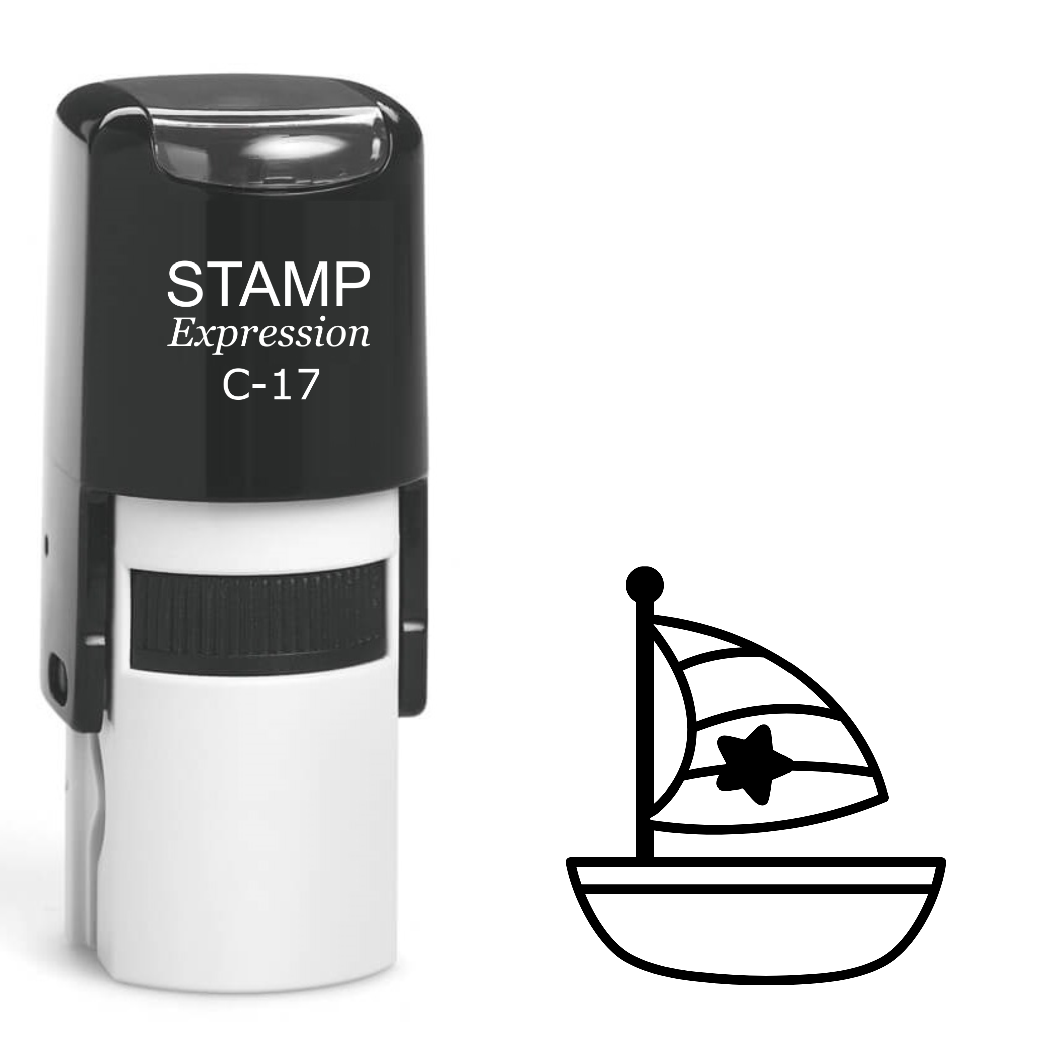 Sailboat Self Inking Rubber Stamp (SH-62253)