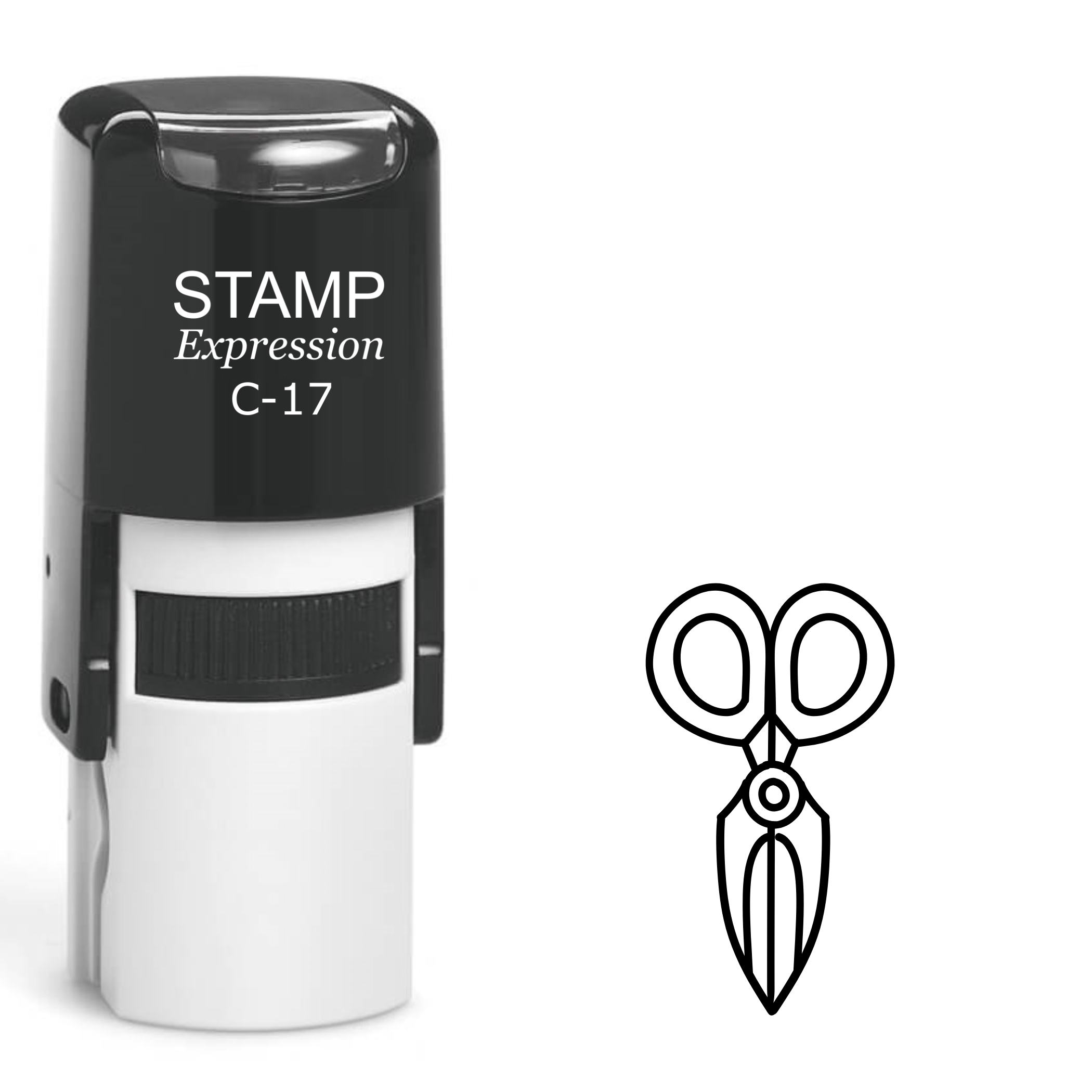 Scissors Self Inking Rubber Stamp (SH-62254)