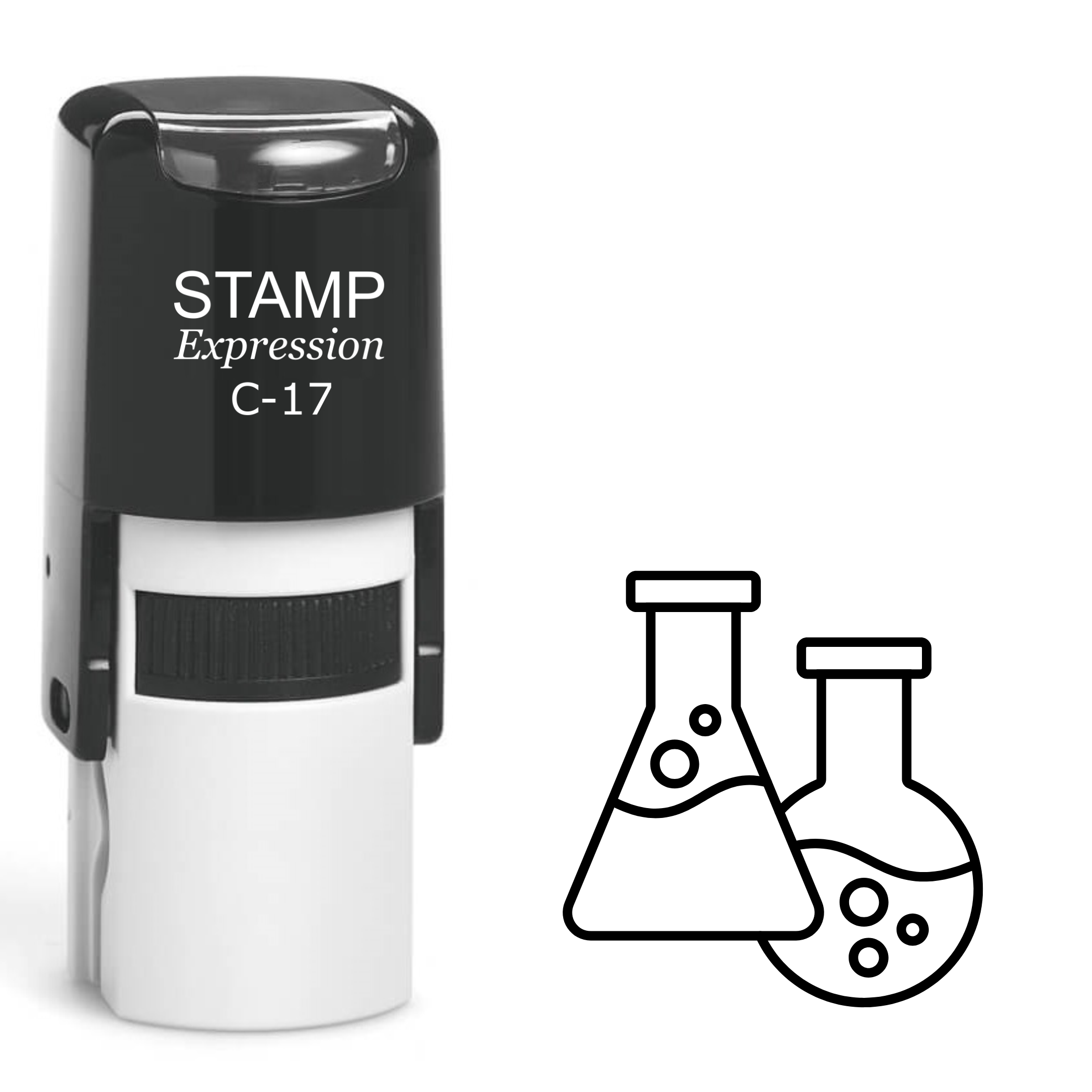 Chemistry Flasks Self Inking Rubber Stamp (SH-62256)