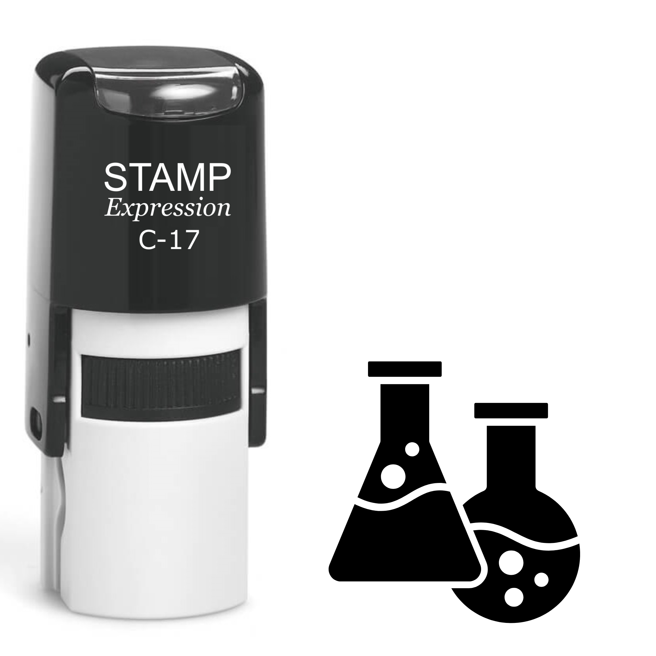 Chemistry Flasks Self Inking Rubber Stamp (SH-62258)