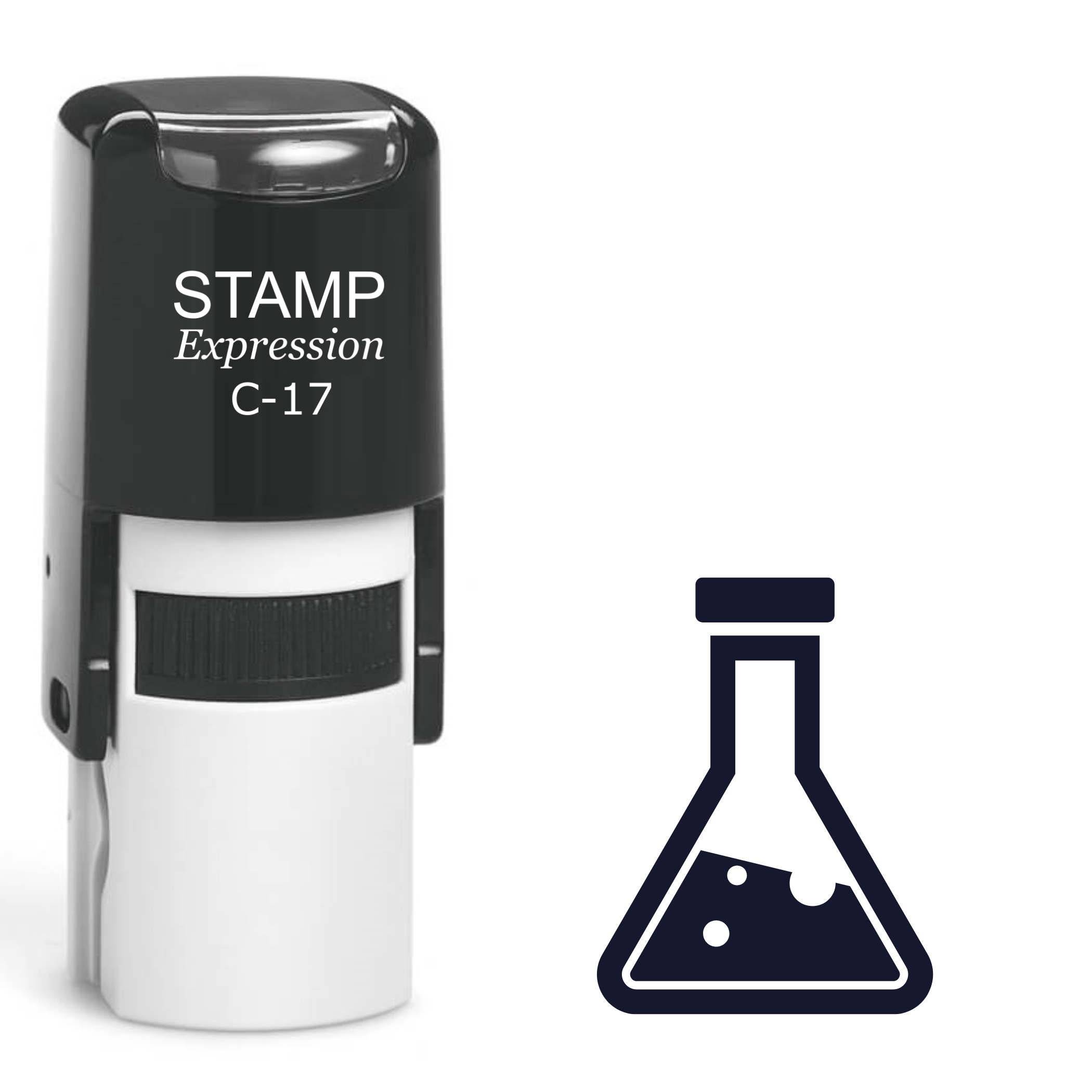 Chemistry Flasks Self Inking Rubber Stamp (SH-62262)