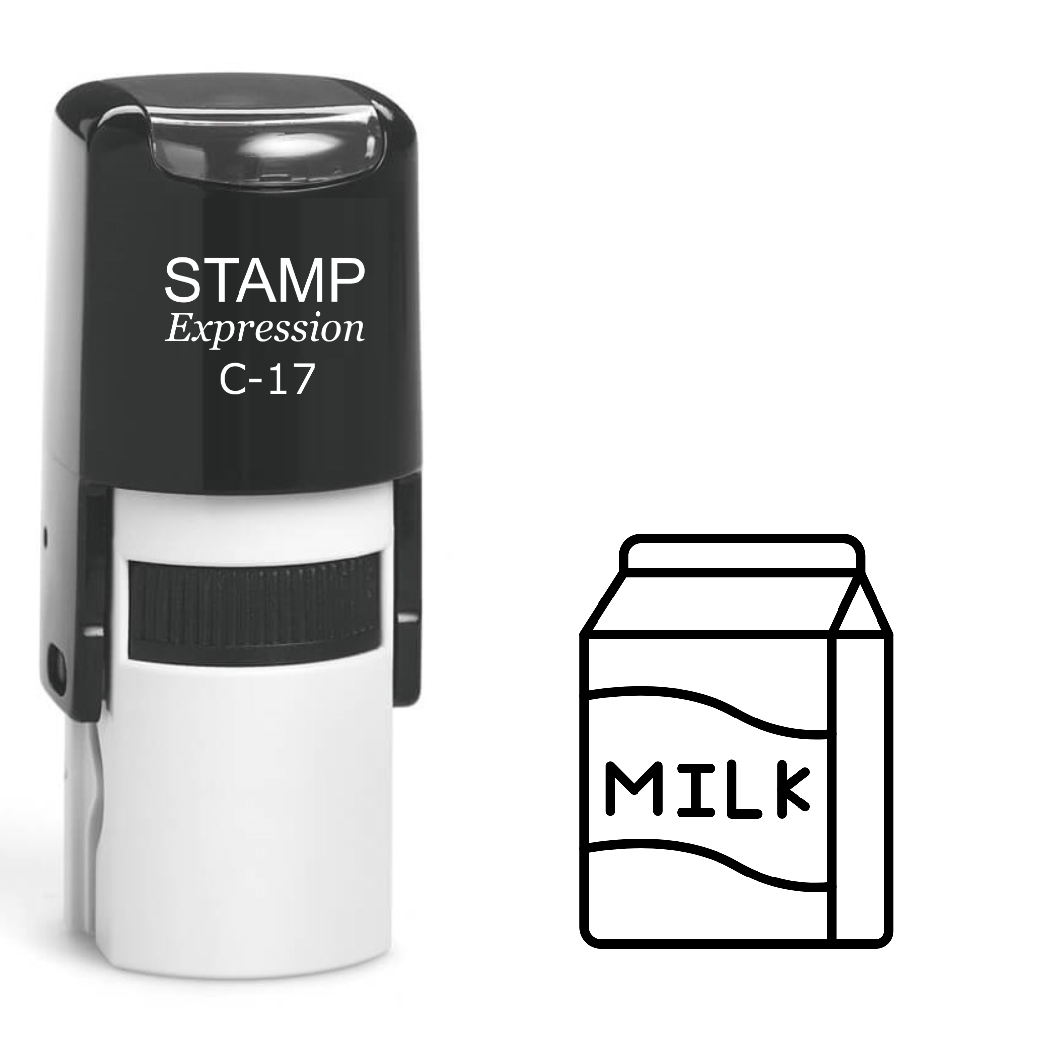Milk Carton Self Inking Rubber Stamp (SH-62314)