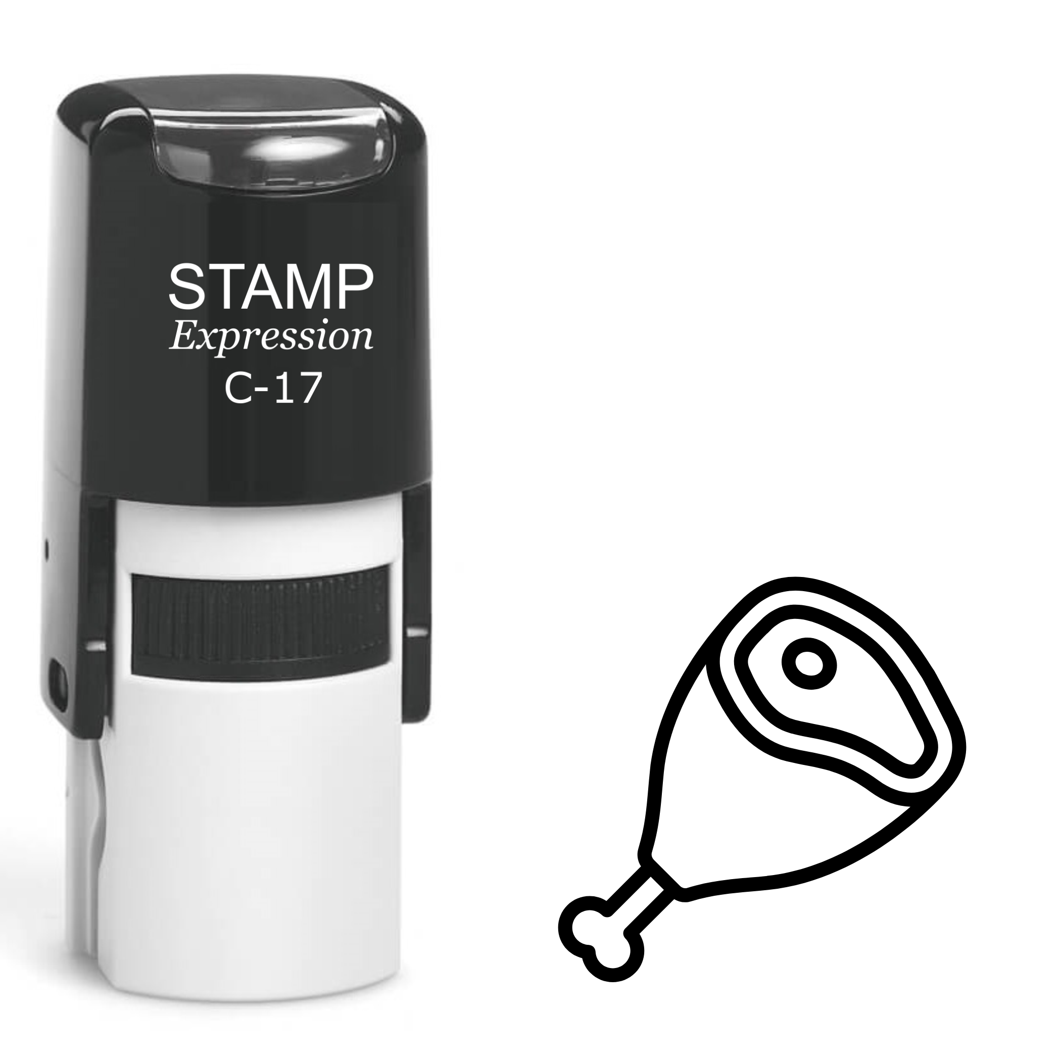 Piece of Chicken Food Self Inking Rubber Stamp (SH-62316)