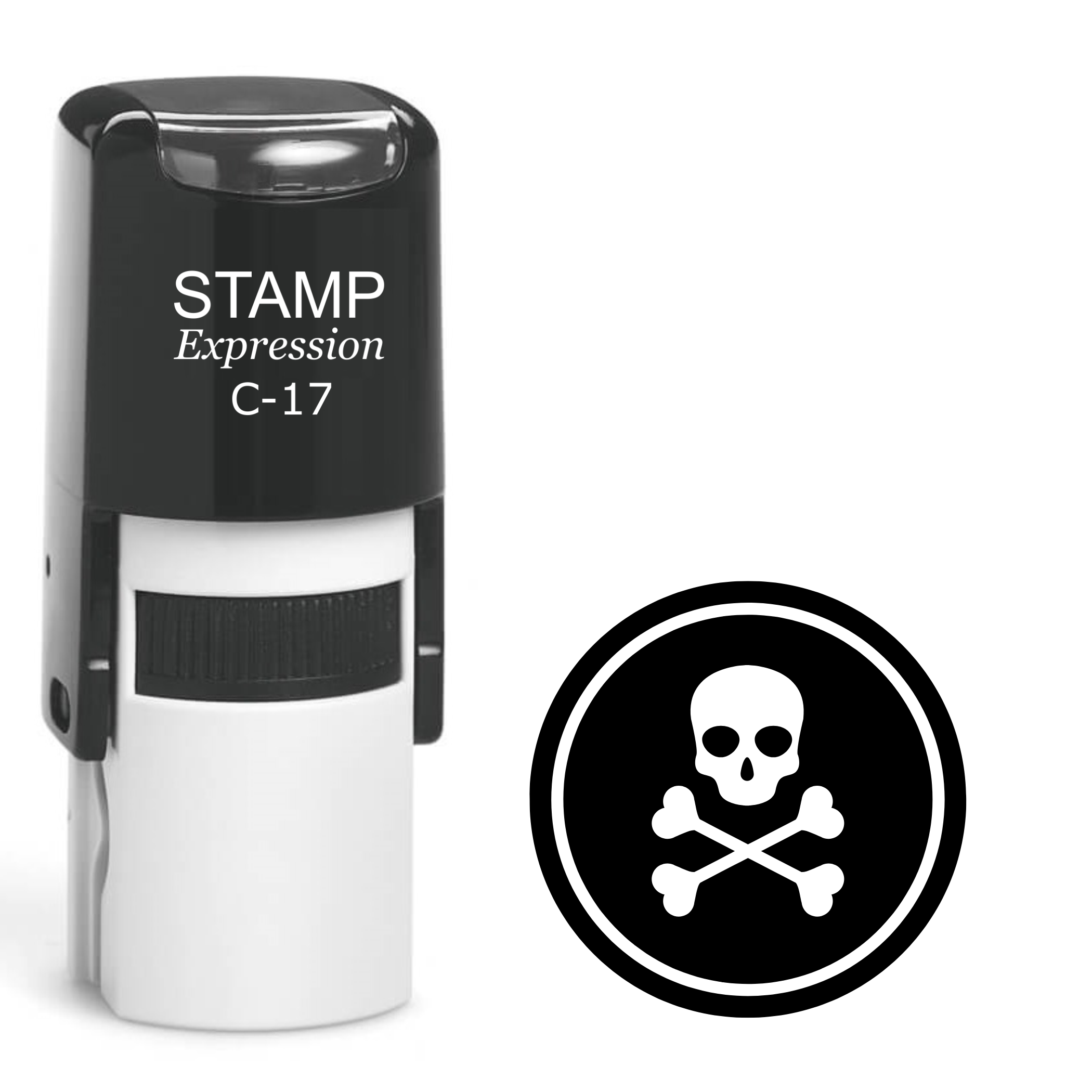 Danger Skull Self Inking Rubber Stamp (SH-62327)