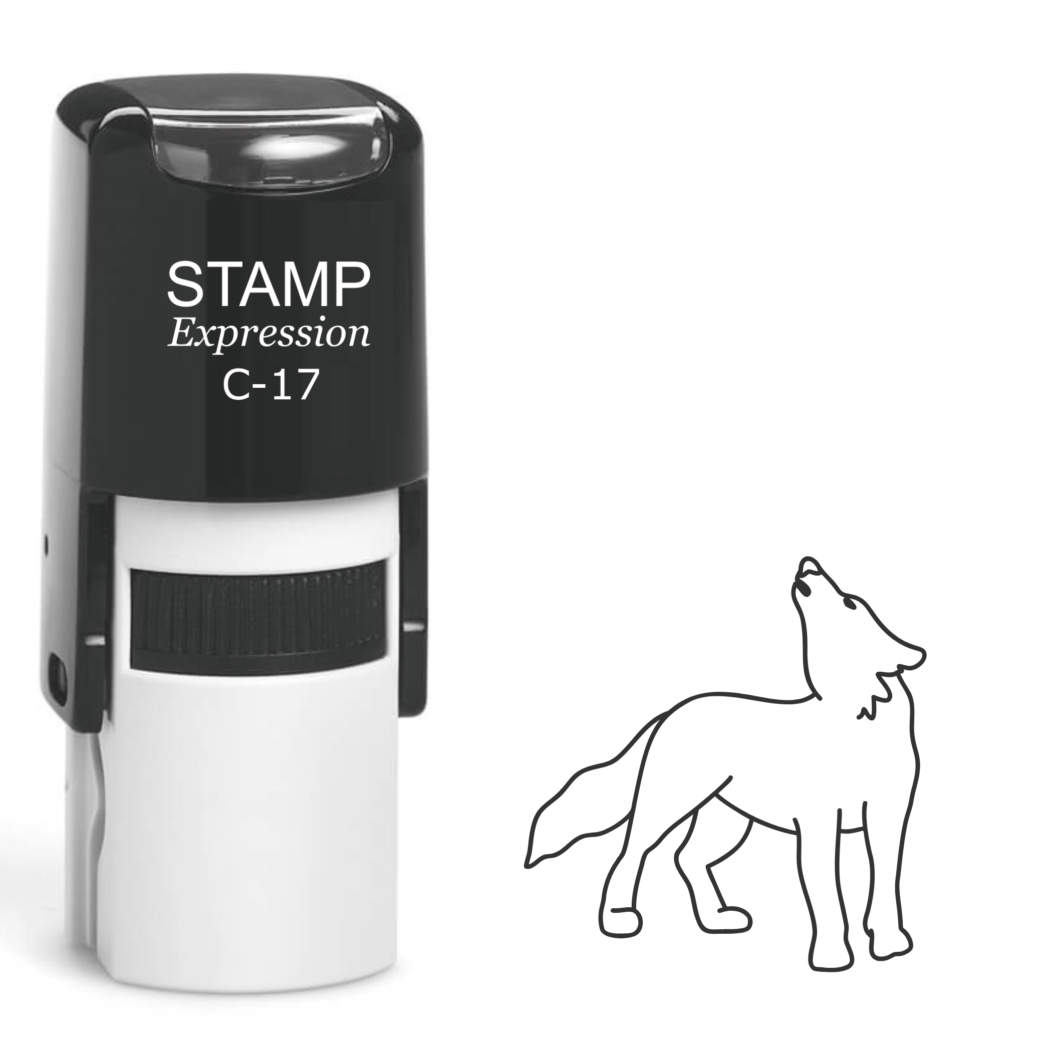 Wolf Self Inking Rubber Stamp (SH-62328)