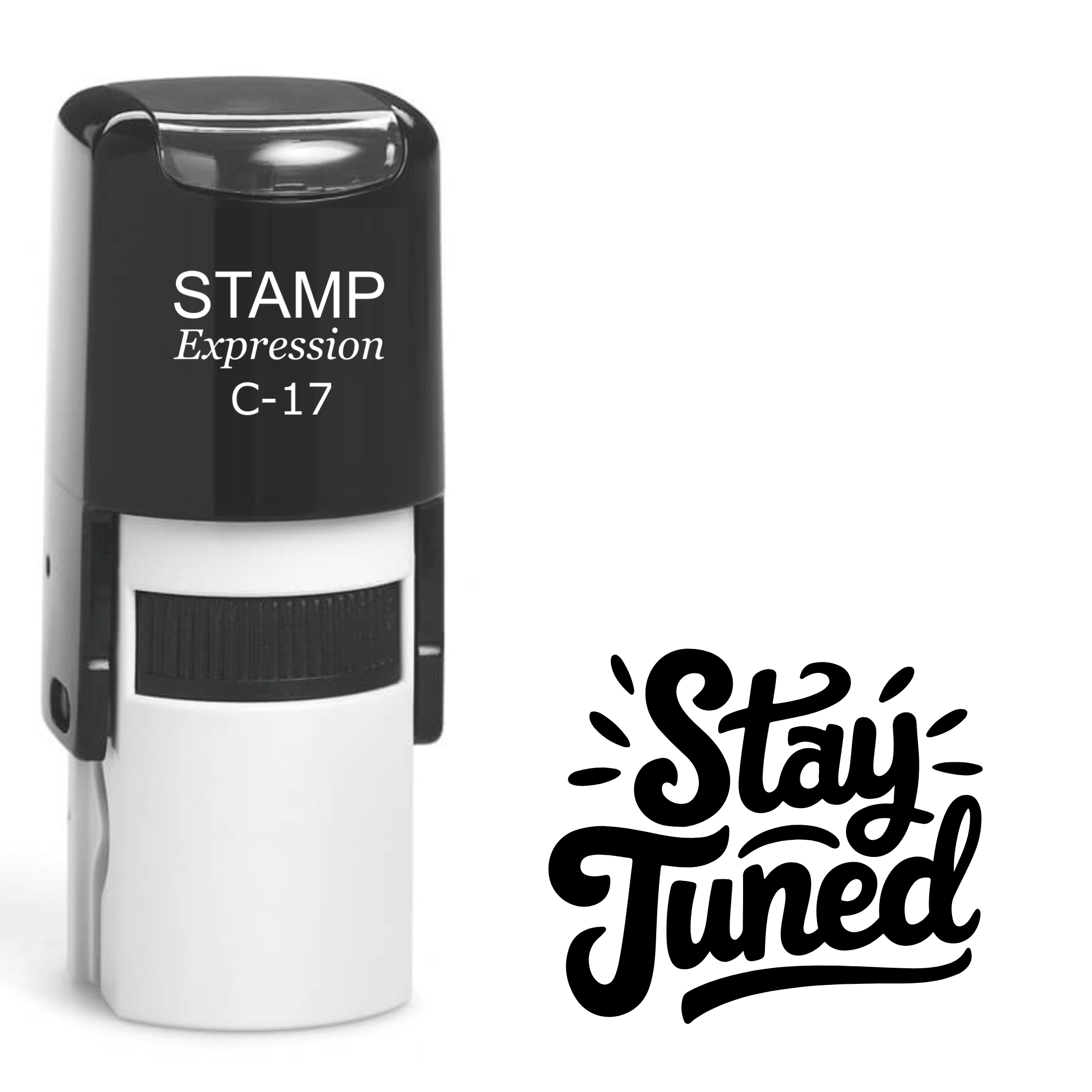 Stay Tuned Self Inking Rubber Stamp (SH-62383)