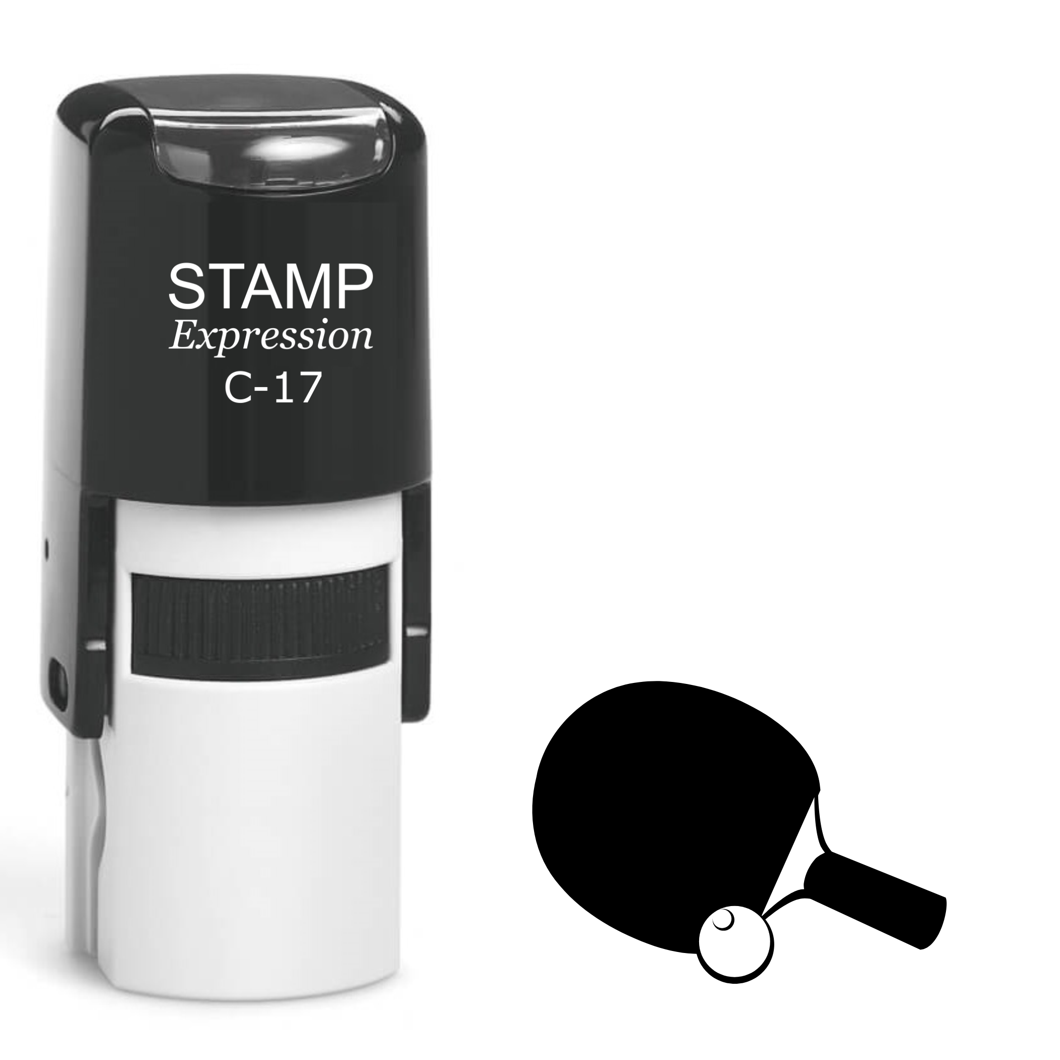 Ping Pong Table Tennis Paddle Self Inking Rubber Stamp (SH-62395)